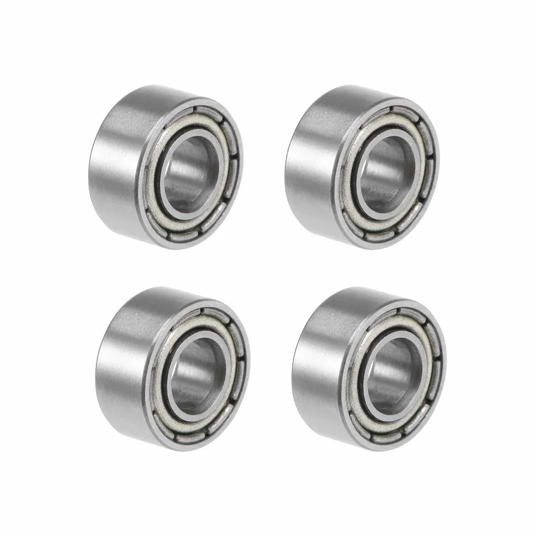 sourcing map 4 sztuki 684ZZ Łożyska kulkowe zwykłe Z2 4 x 9 x 4 mm podwójnie ekranowana stal węglowa