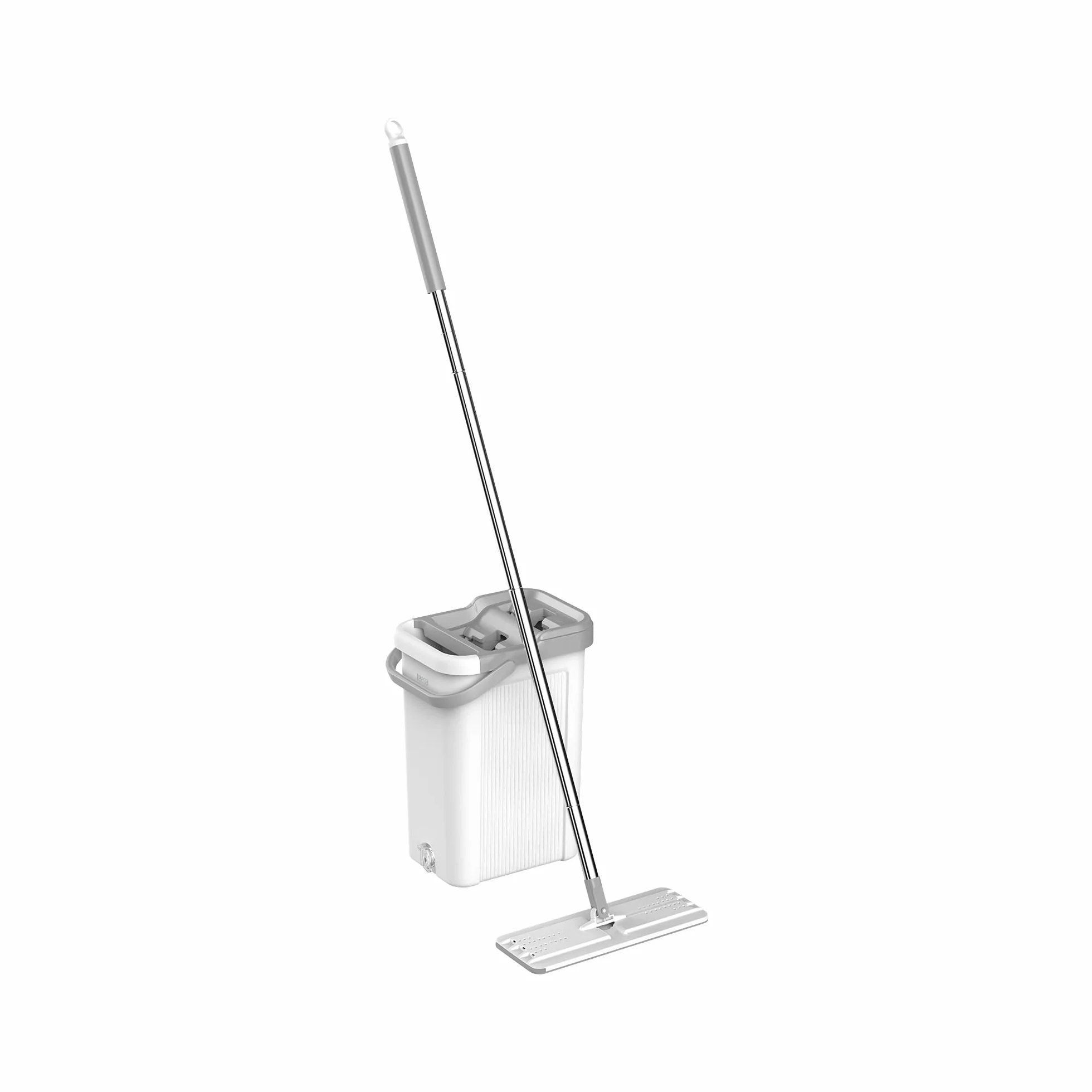 Teesa Mop Czyszczący New Clean R19 Płaski Dwukomorowe Wiadro 7,5 L Szary TSA0046