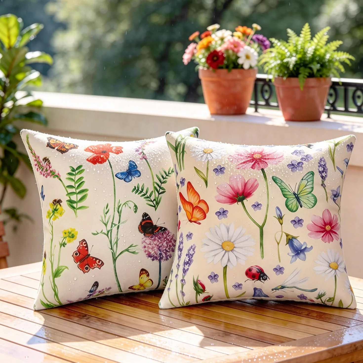 Wodoodporne poszewki na poduszki na sofę 40 x 40 poszewek na poduszki na zewnątrz poduszka na sofę poszewka na poduszkę sofa poszewka na poduszkę sofa akademik, Balcón, Jardín, patio
