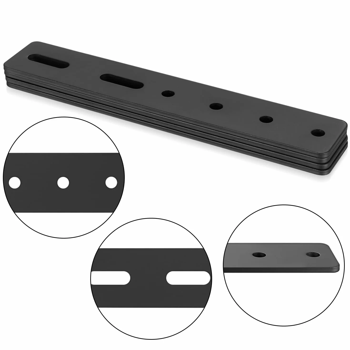 Wytrzymałe perforowane wsporniki, 4 otwory i 2 gniazda, metalowe płyty naprawcze do naprawy drewna, 7,87 x 1,4, 200 x 36 mm, 4 szt