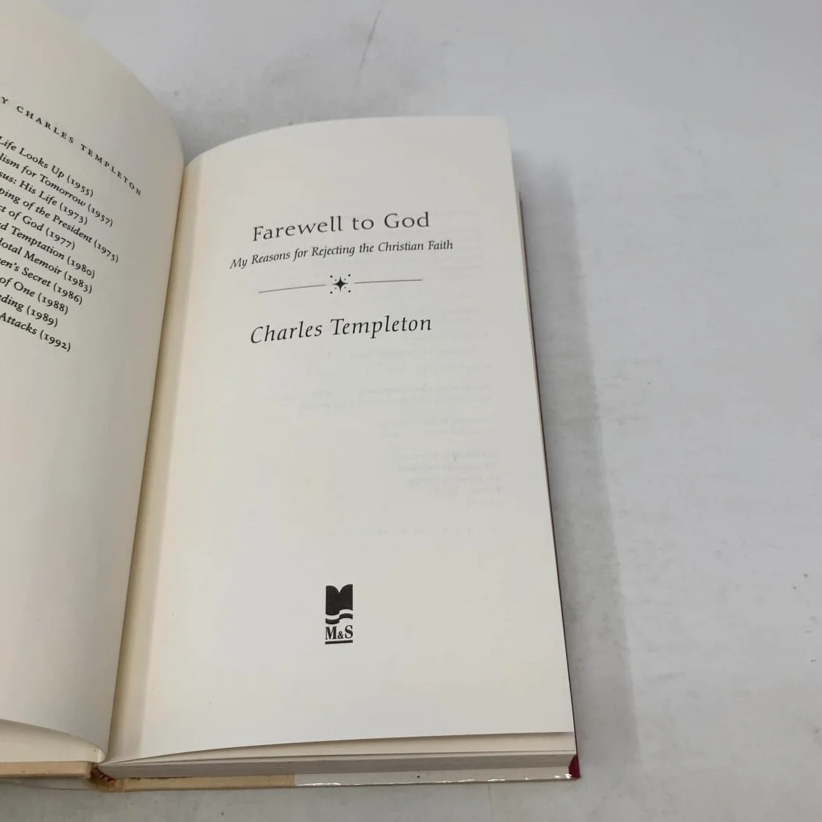 Farewell to God: My Reasons for Rejecting the Christian Faith