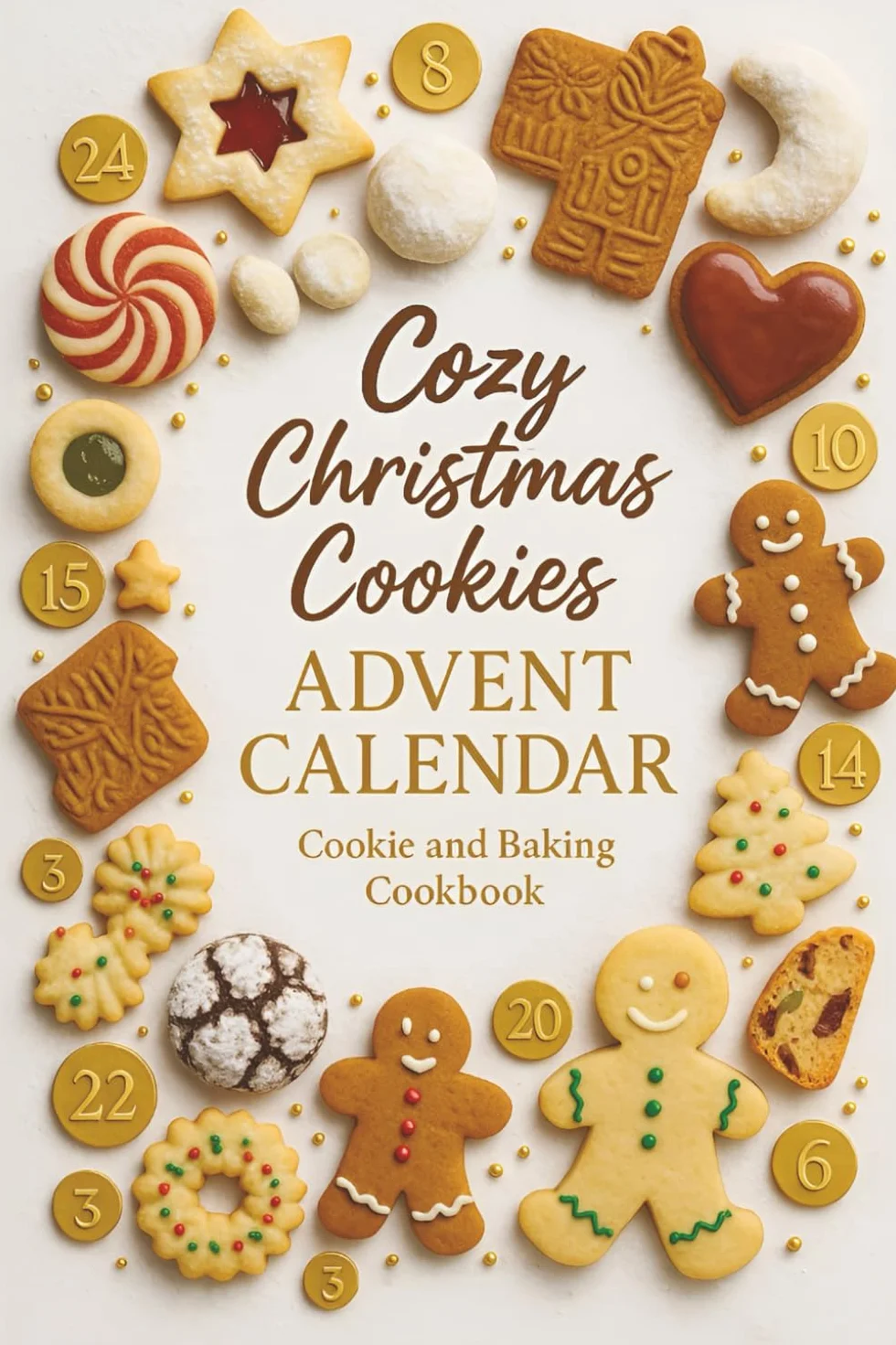Cozy Christmas Cookies: Experience 24 Days of Delicious Cookies and Other Sweet Treats – Advent Calendar Cookie and Baking Cookbook
