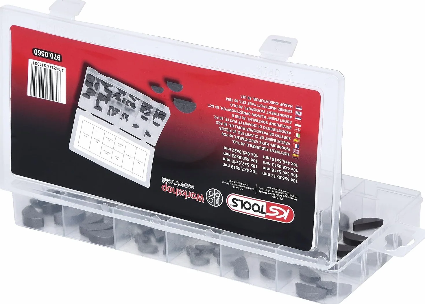 KS Tools 970.0560 Asortyment klinów rozpierających, 80-szt