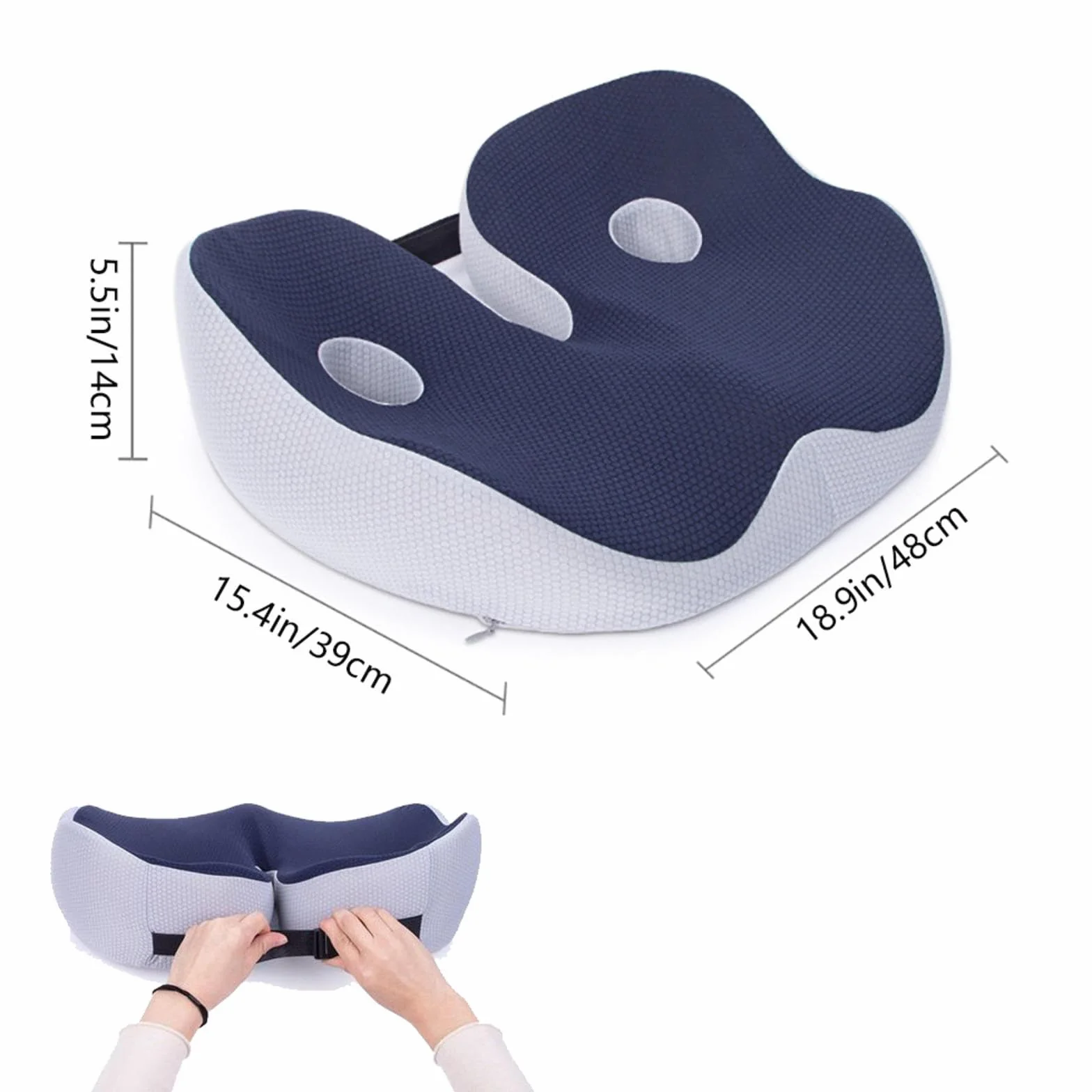 HAZARA Wysokiej jakości miękka poduszka podtrzymująca biodra, poduszka na siedzenie laboratoryjne, nadająca się do prania, ergonomiczna, przepuklinowa poduszka do siedzenia dysku, na plecy, kość