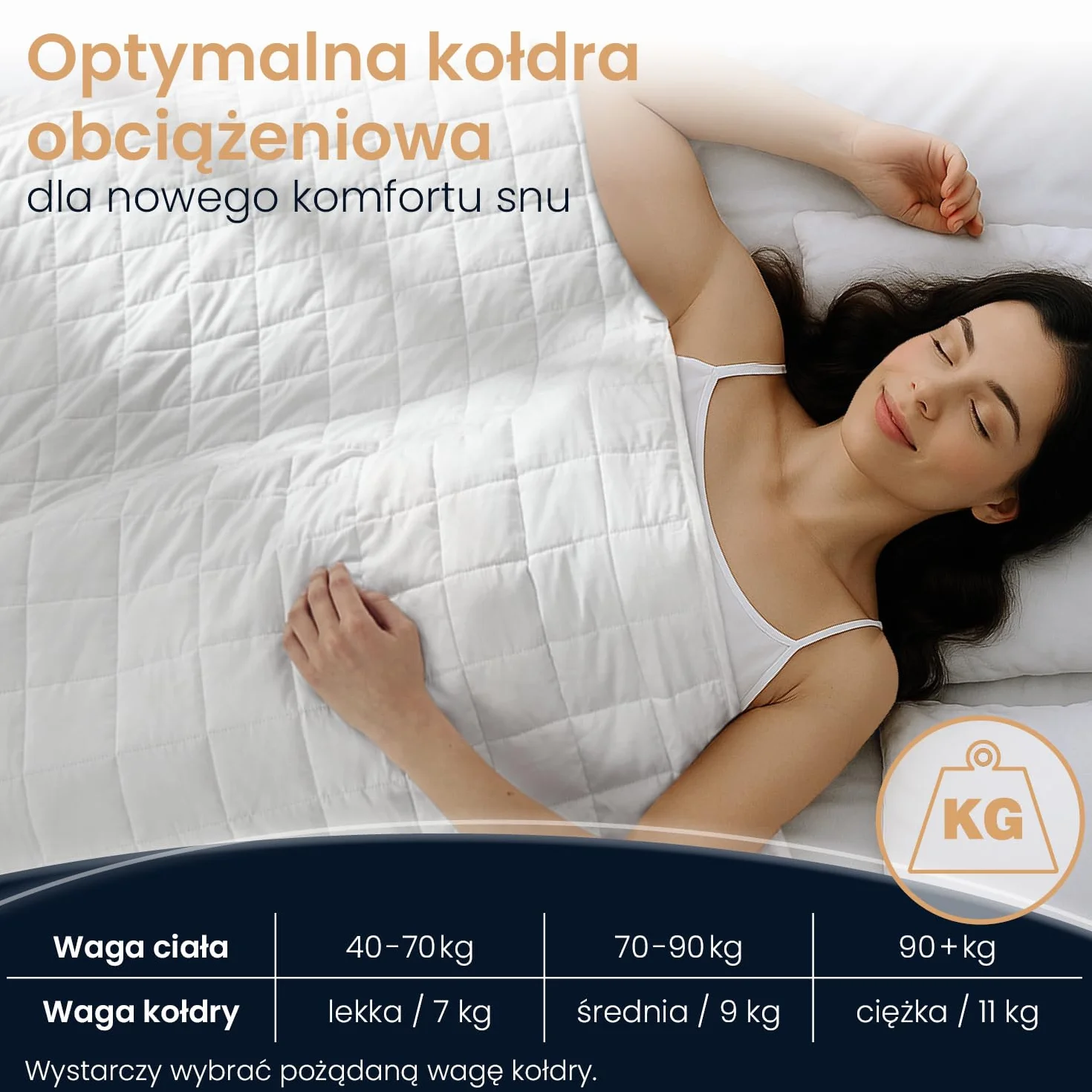 ELONEO koc obciążeniowy 200x200 cm o wadze 11 kg, z certyfikatami TÜV i Oeko-Tex, weighted blanket z 100% bawełny, koc relaksacyjny i terapeutyczny przeciw stresowi, ciężki koc do spania
