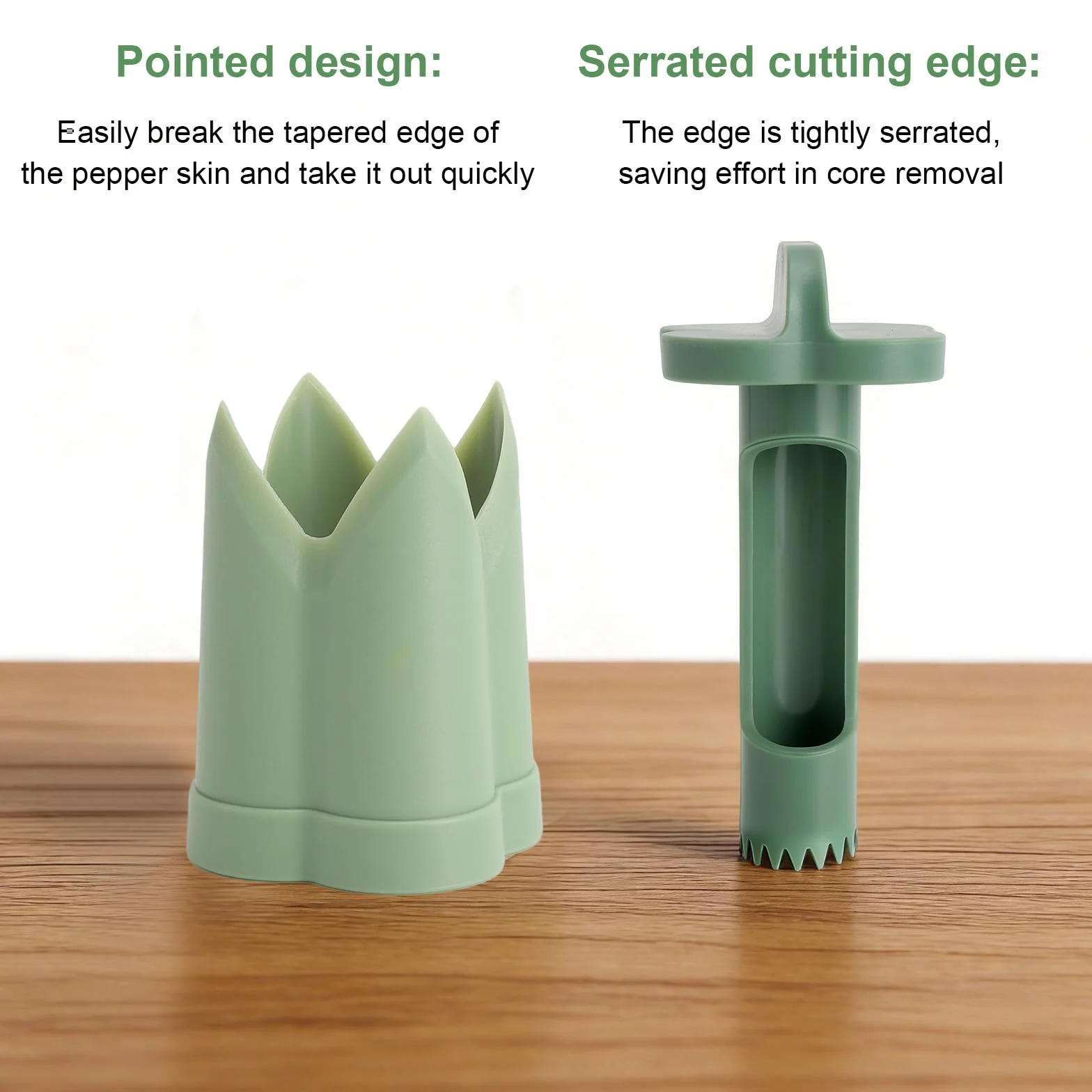 2 w 1 Pepper Corer, 11 x 5,5 cm wielofunkcyjny przyrząd do usuwania pestek pieprzu, zielonego chili, środek do usuwania ziaren pieprzu, drylownica do papryki i jalapeños