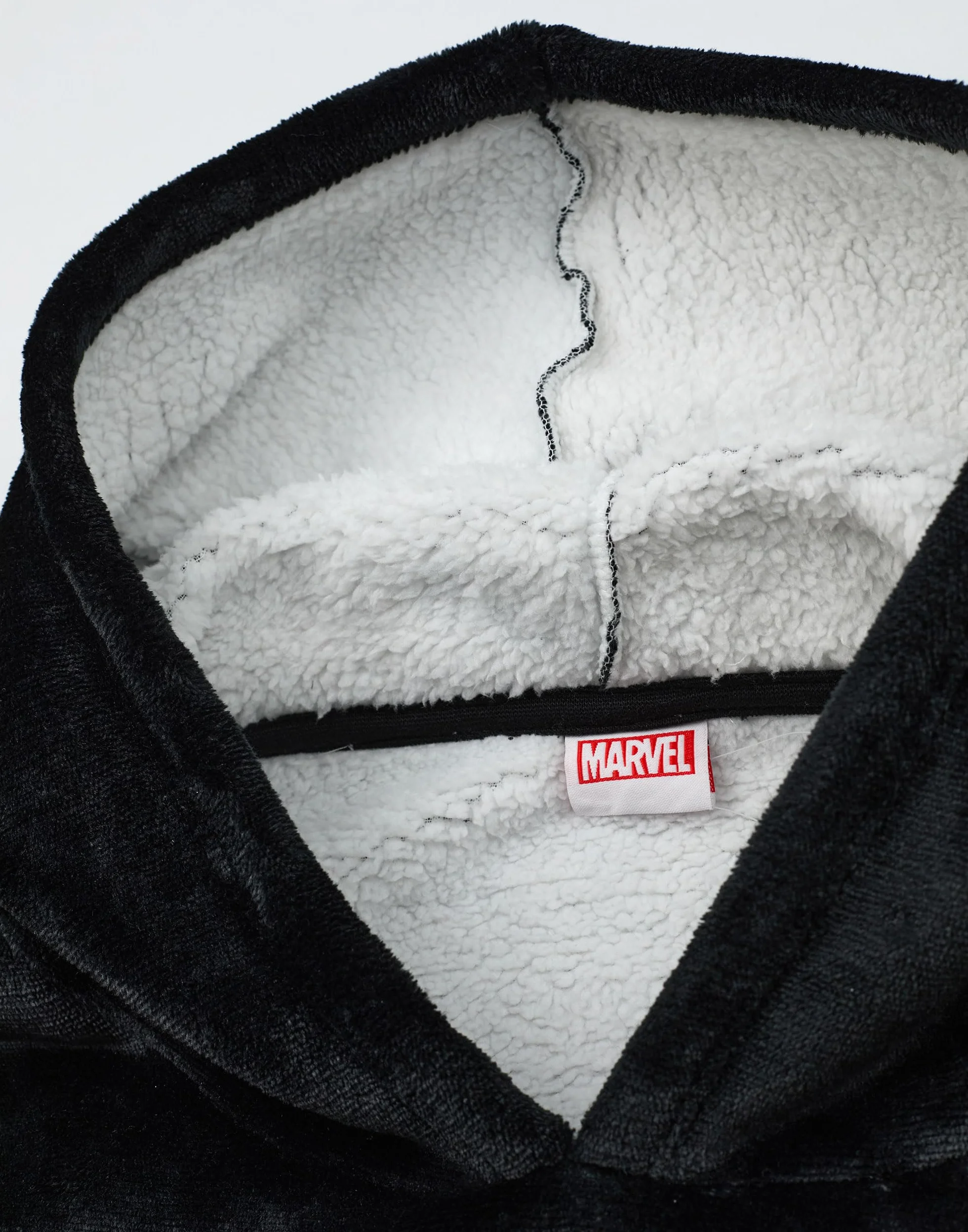 Marvel Venom Męska bluza z kapturem polarowa czarna z podszewką Sherpa