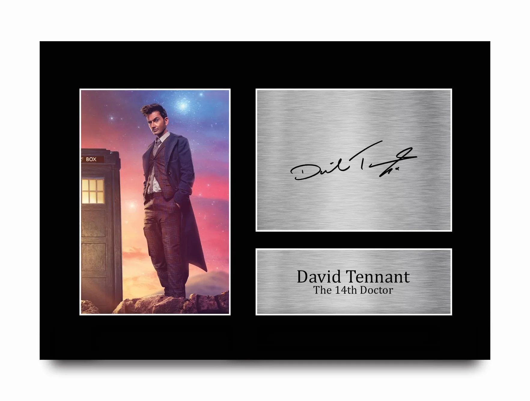 HWC Trading A4 David Tennant 14th Doctor Dr Who Prezenty Drukowane Podpisane Zdjęcie Z Autografem Dla Fanów Seriali Telewizyjnych - A4
