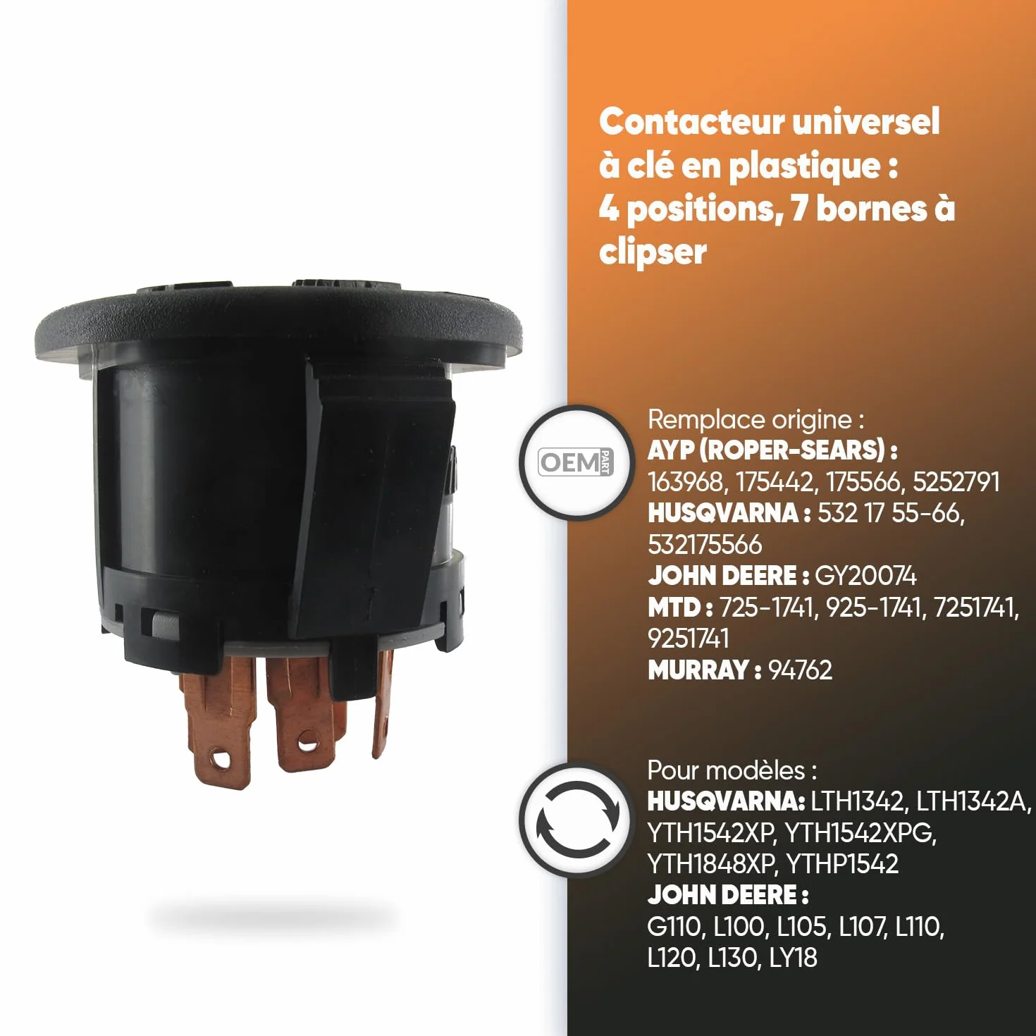 Greenstar 28903 CONTACTEUR UNIVERSEL elektryczna kosiarka