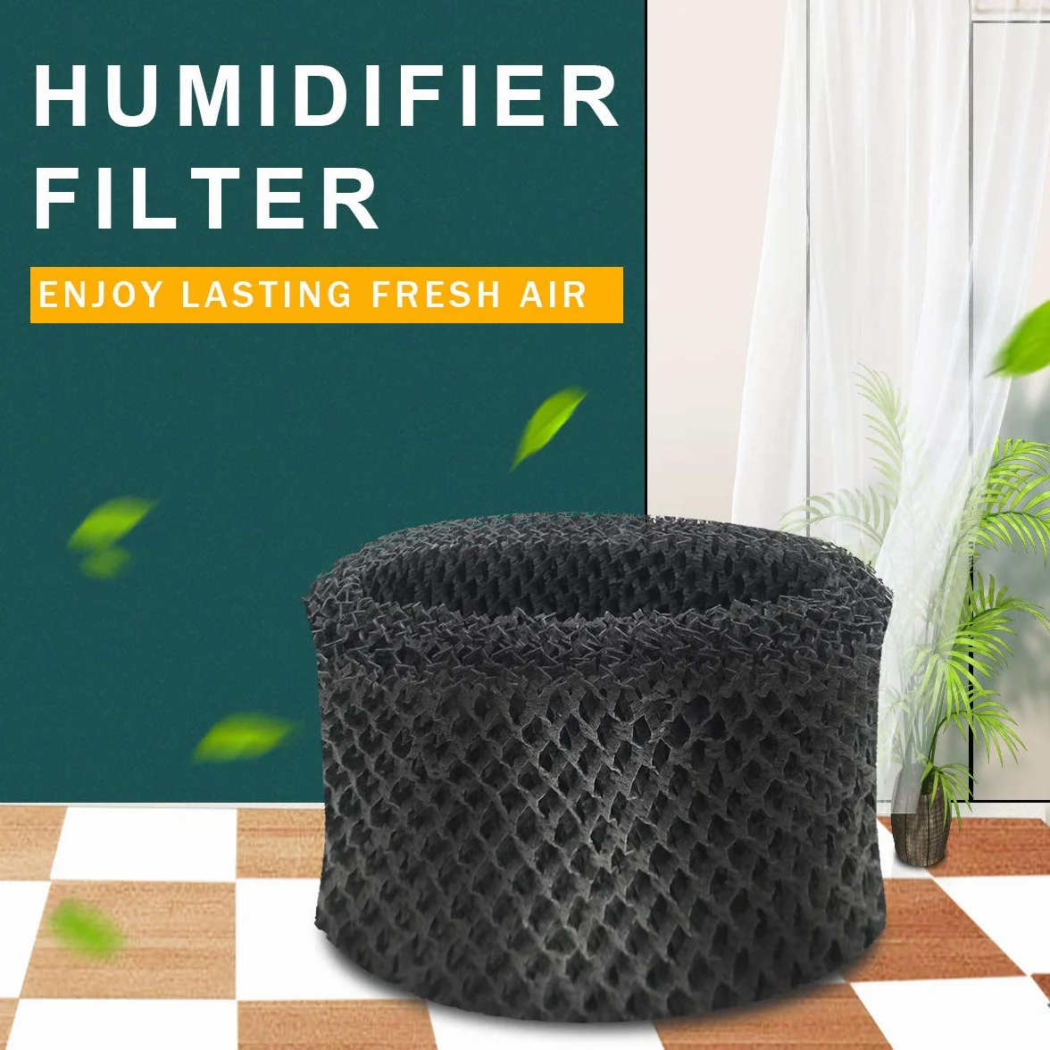 YanBan 2 szt. zamienny filtr odprowadzający nawilżacz do Philips HU4801 HU4802 HU4803 części nawilżacza nawilżacza, czarny nawilżacz powietrza z filtrem HEPA