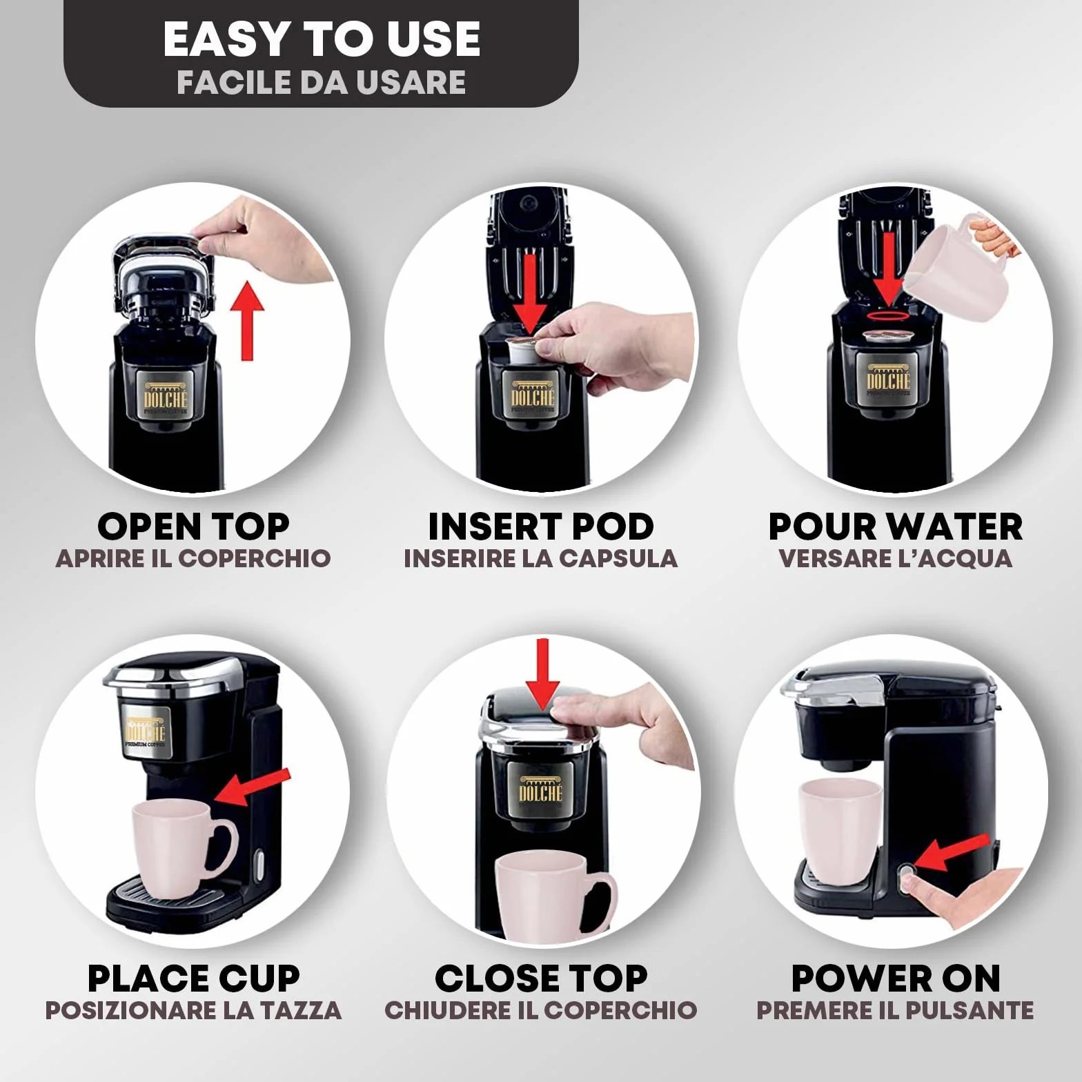 Dolché ONE Maszyna do Kawy Keurig 2.0 Kompatybilne Kapsułki