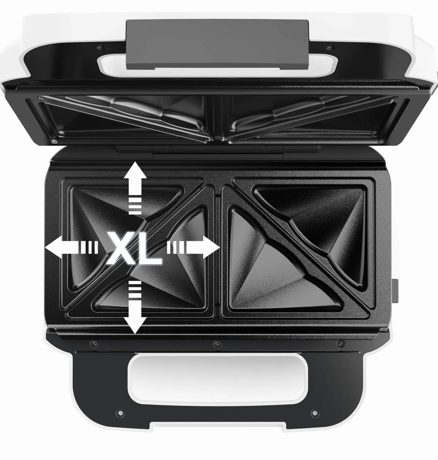 TEFAL SW7011 Snack XL Opiekacz do kanapek i gofrów, duża pojemność, 2 komplety płyt w zestawie, szybkie nagrzewanie, 850W, Możliwość przechowywania w pionie, Wielokolorowy