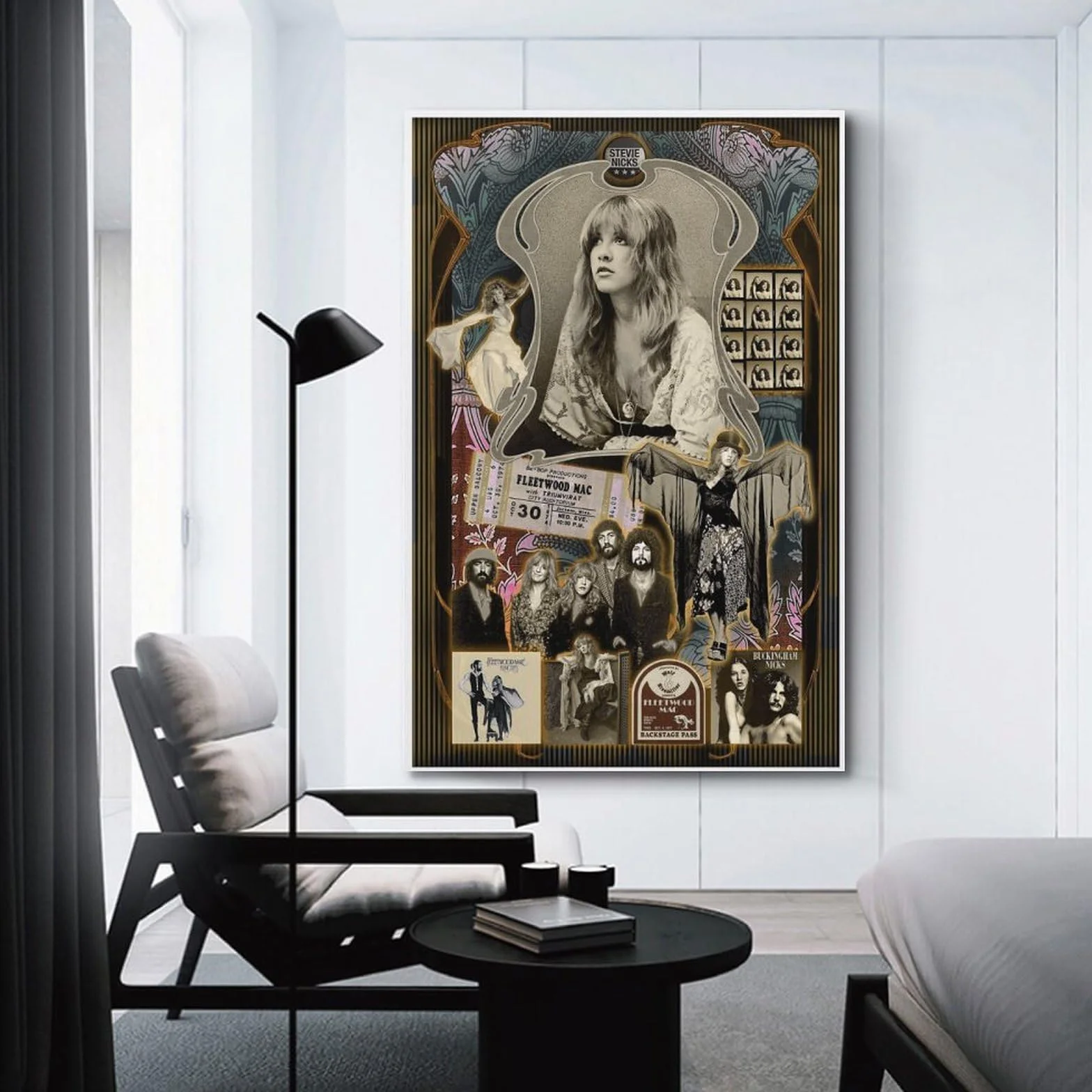 Fleetwood Mac, plakat, płótno, sztuka ścienna, dekoracja, salon, nowoczesna rodzinna sypialnia, 30 x 45 cm, styl bez ramy