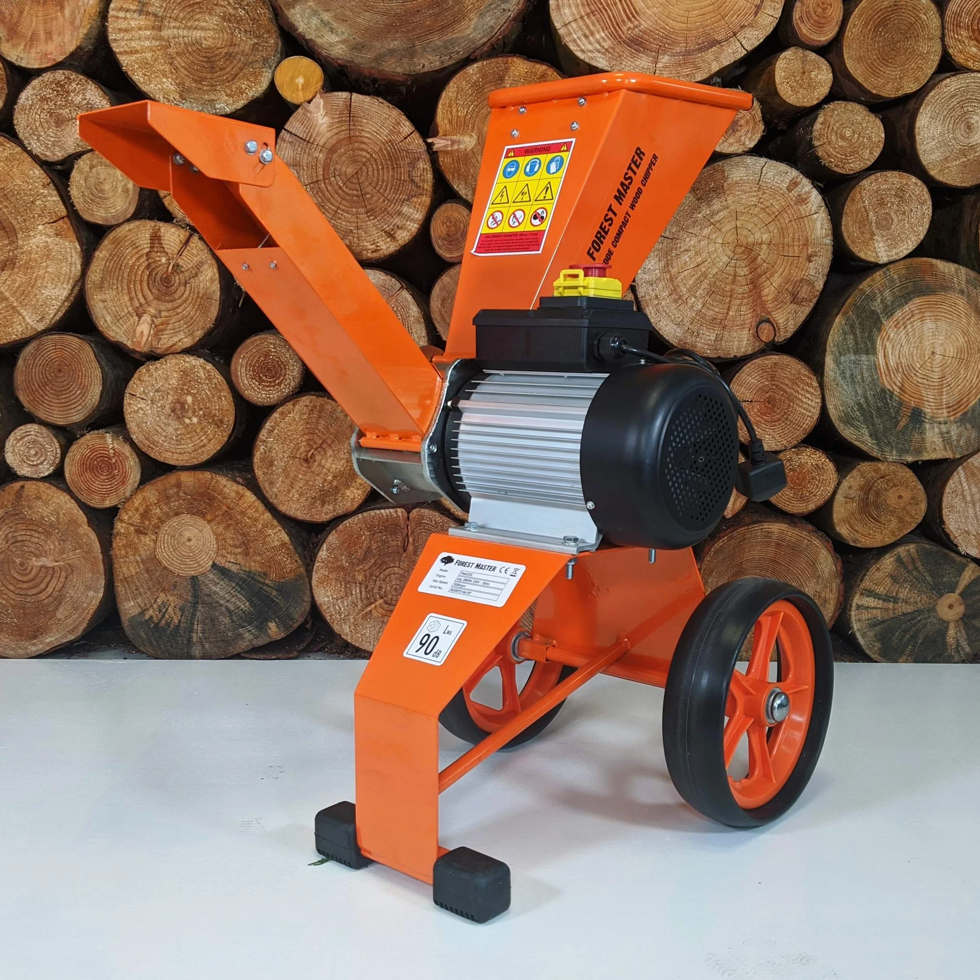Forest Master FM4DDE Kompaktowy elektryczny rębak do drewna, Rozdrabniacz 2800 W, 4 szt, gałęzi, liście, drewno, rozdrabniacz ogrodowy, rozdrabniacz elektryczny