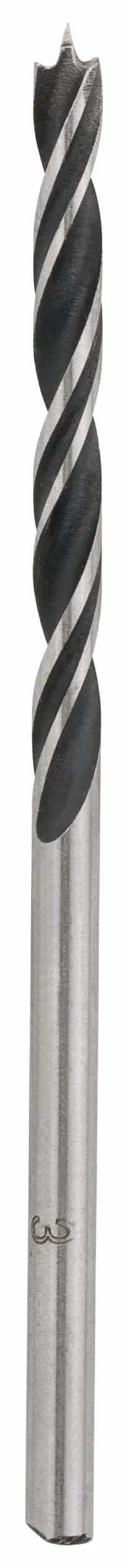 Bosch 1x Wiertło PRO Wood Brad Point (do Miękkie drewno, Ø 3,00 mm, Professional Akcesoria Wiertarki/Wkrętarki)