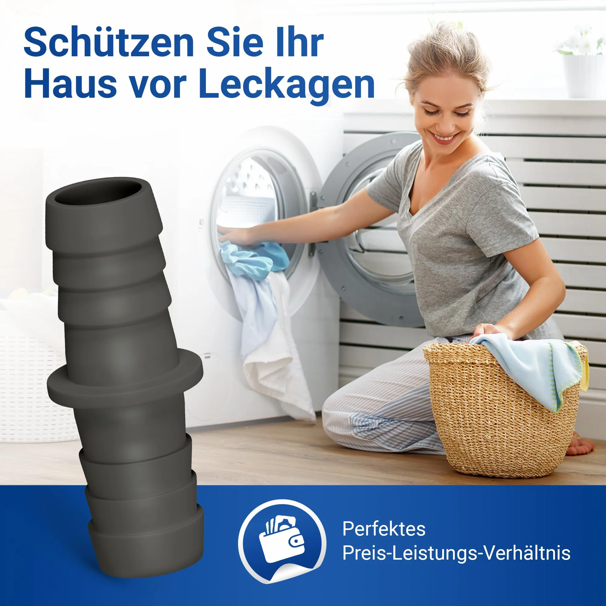 VIOKS Złącze węża wodnego 19/19 mm Ø do pralki i zmywarki