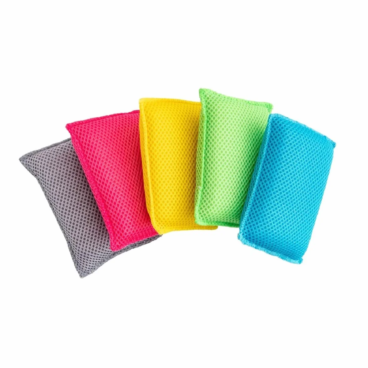 Addis Super Sponge 518489, 5-pak – 100% mikrofibra, odporne na zarysowania, wielokolorowe gąbki do czyszczenia różnych powierzchni