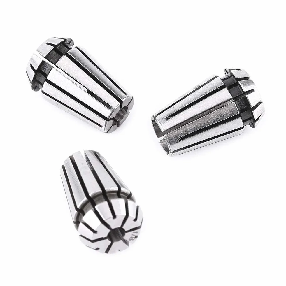 ER11 Kołnierz CNC, 3 Szt. 1/8 Cala Szczypce Sprężynowe (3,175 mm) 4mm 6 mm - Sprężyna Kołnierzowa Do Grawerowania, Frezowania, Tokarki