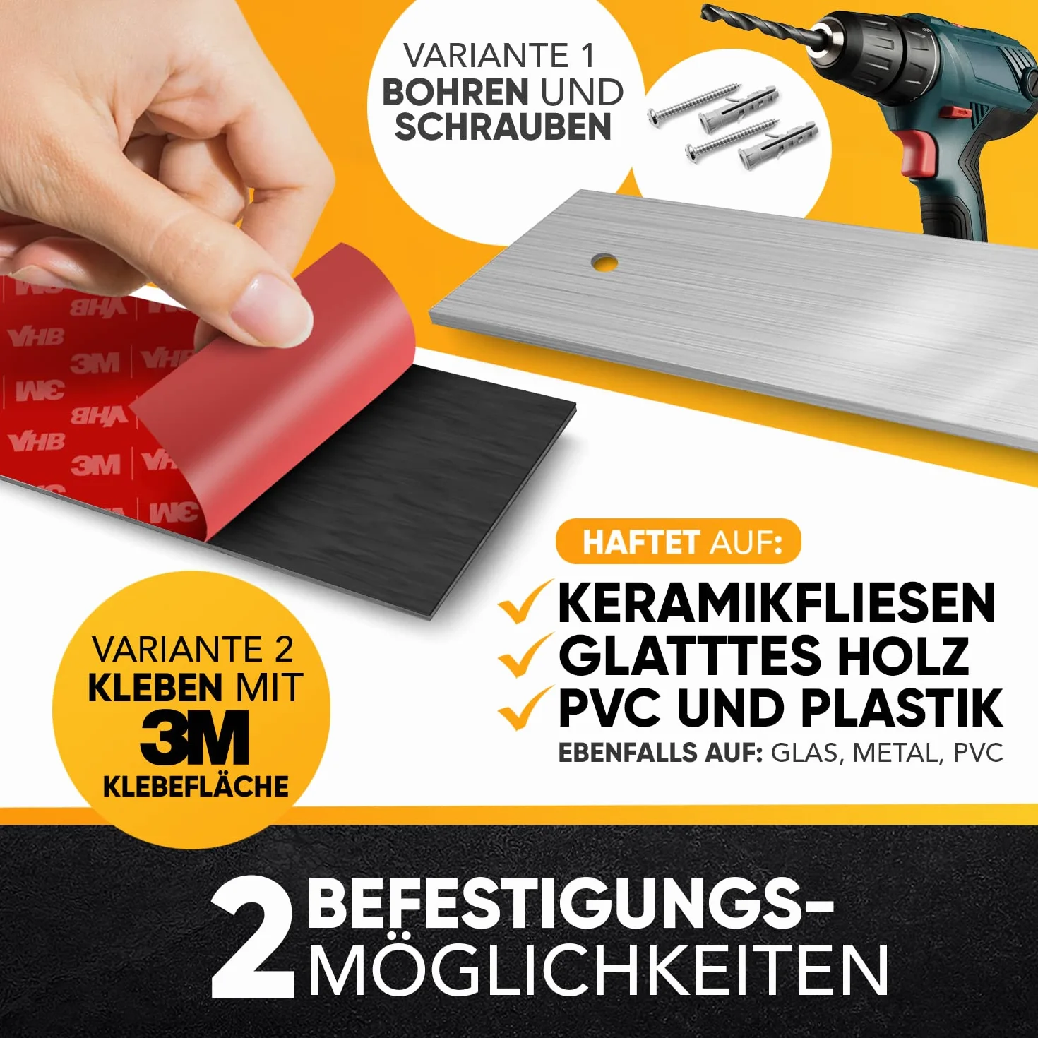 Loco Bird Listwa magnetyczna na noże 40cm Samoprzylepny z taśmą samoprzylepną 3M VHB - Stal nierdzewna Nóż Bar dla narzędzi kuchennych lub narzędzi - Magnetyczny uchwyt na nóż do kuchni, biura i warsztatu