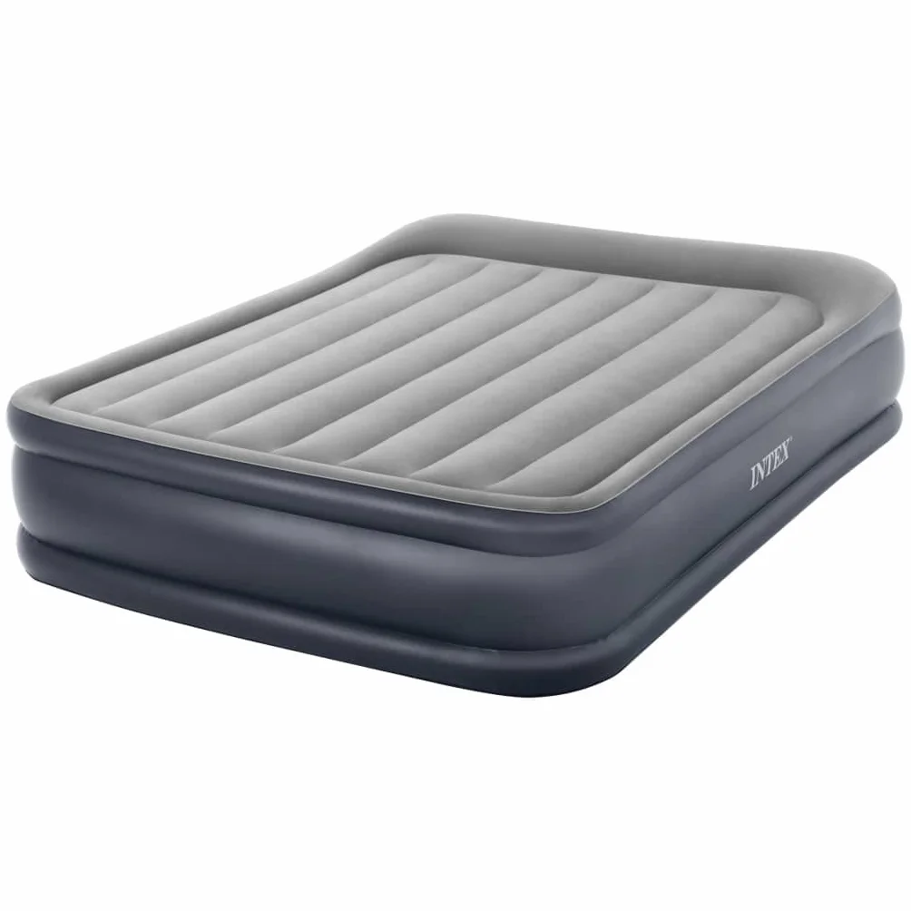 Intex Essential Rest Dura-Beam Plus Queen Łóżko Dmuchane, Szary, 152 x 203 x 46 cm