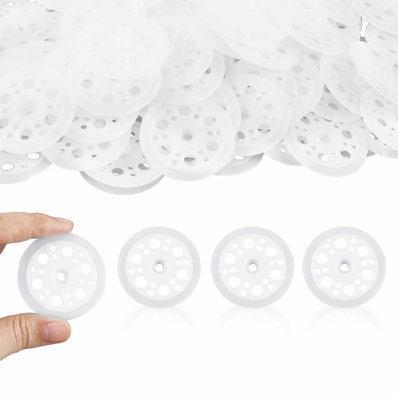 200 sztuk podkładek z tworzywa sztucznego PP podkładki 45 mm z materiału izolacyjnego dobre działanie podpierające podkładki z tworzywa sztucznego do mocowania i podparcia płyt izolacyjnych z pianki