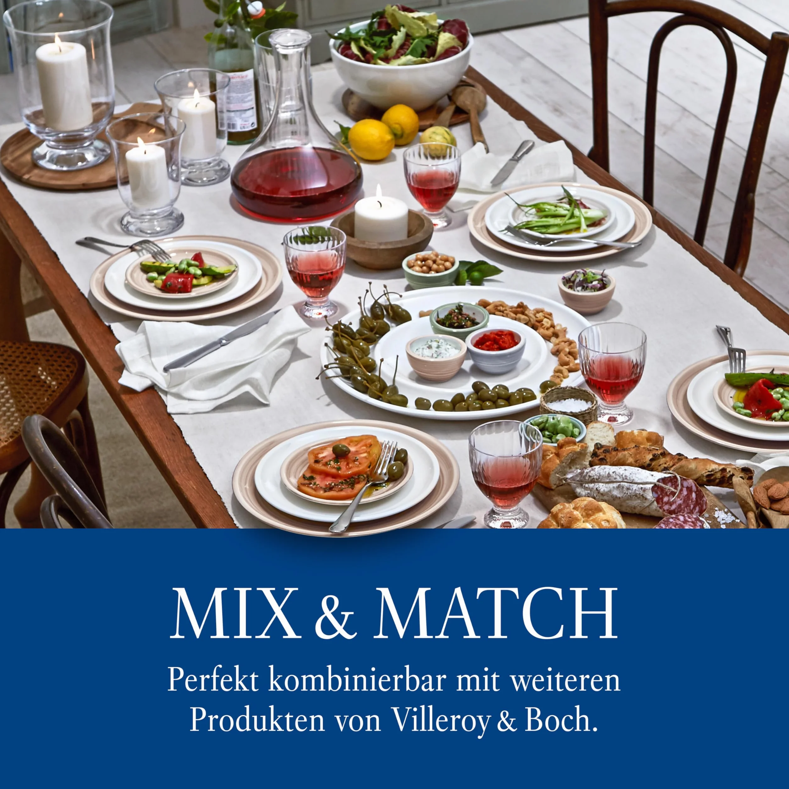 Villeroy & Boch 1263399374 Oscar Steak, 12-częściowy zestaw stalowych sztućców dla maksymalnie 6 osób, nadaje się do mycia w zmywarce, 28,5 x 20 x 5 cm, biały