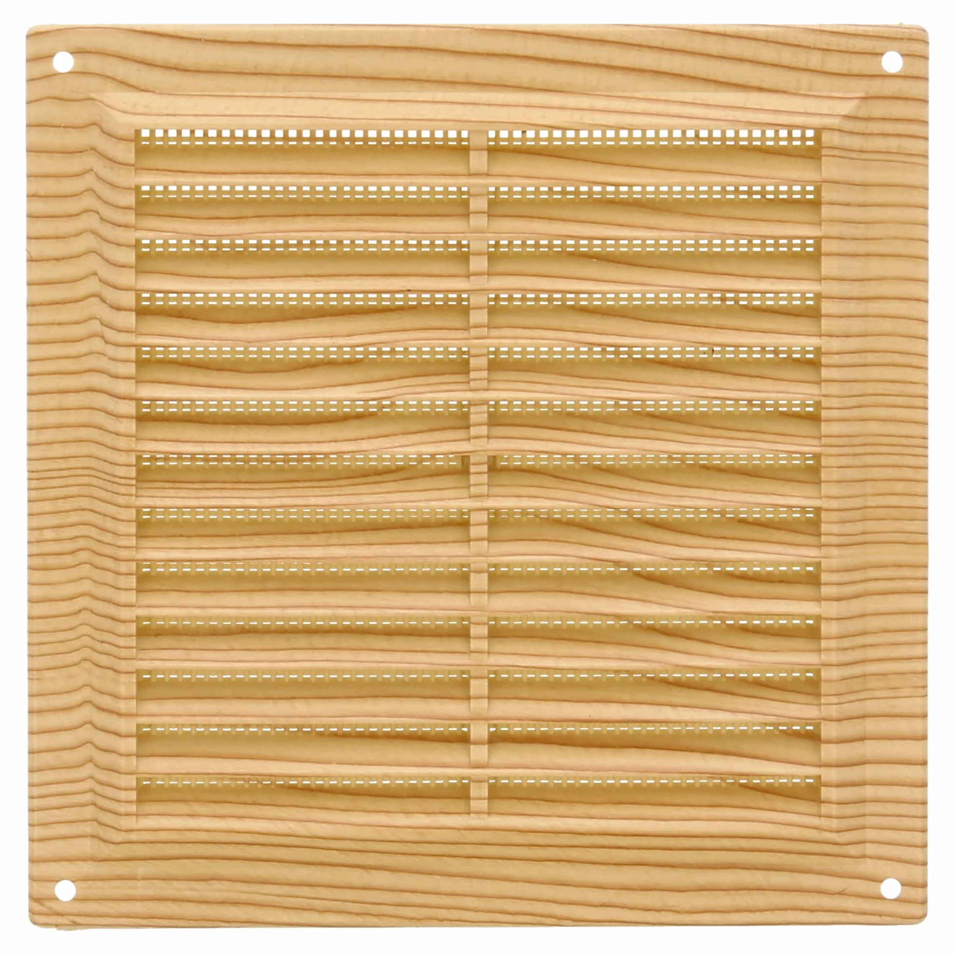 Amig - Kwadratowa kratka z tworzywa sztucznego z moskitierą - Otwory wentylacyjne do wylotu powietrza - Nadaje się do kuchni i łazienki sufitu - Wymiary: 170 x 170 mm - Kolor: sosna