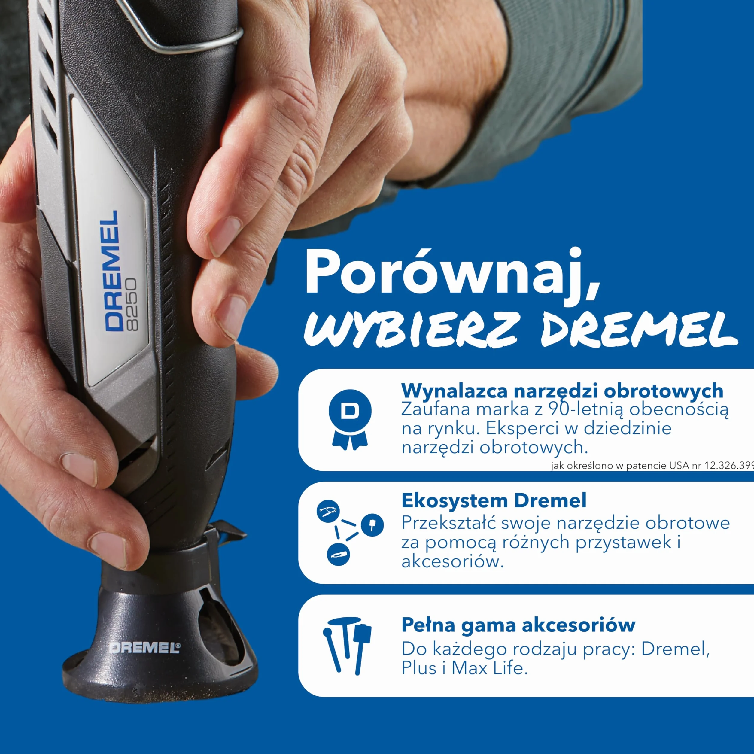 Dremel 8250 12V akumulatorowe narzędzie obrotowe 5.000-30.000 obr/min bezszczotkowy zestaw narzędzi wielofunkcyjnych z miękkim etui, 5 akcesoriami, frezowania, grawerowania, ścinania, napraw/DIY