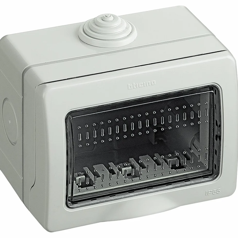 bticino 25503 osłona elektryczna z tworzywa sztucznego IP55 - pokrywa elektryczna (100 mm, 65 mm, 76 mm)