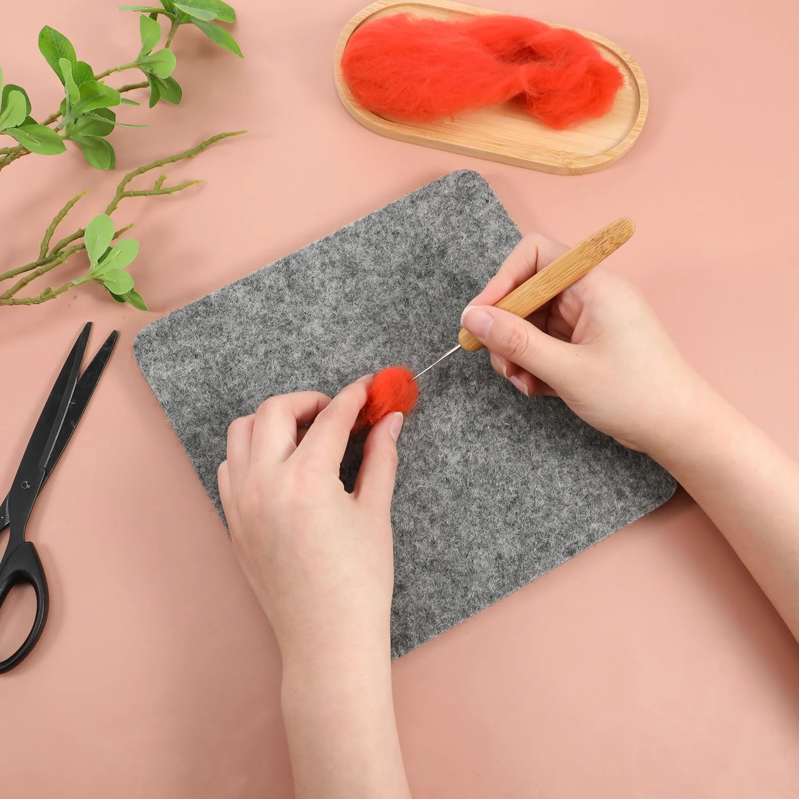 Podkładka do filcowania igłowego, szara podkładka z gąbki, podkładki filcowe igłowane 20 x 20 cm do wszelkich materiałów do filcowania wełny
