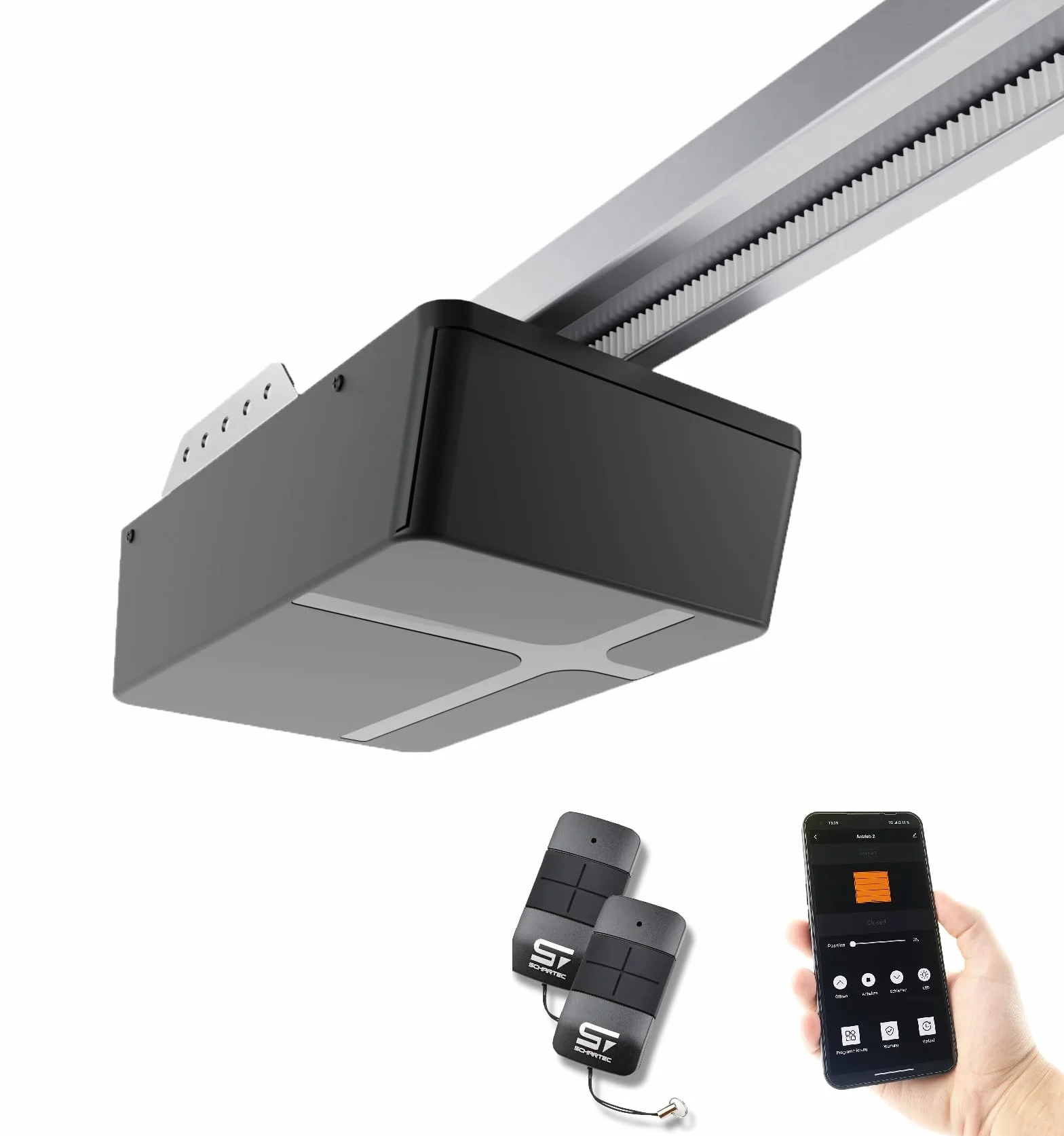Schartec Prime 600 WIFI napęd do bramy garażowej z Wi-Fi, w zestawie z szyną Smart otwieracz do bramy garażowej, zestaw do otwierania bramy garażowej, napęd do bramy wahadłowej i bramy segmentowej