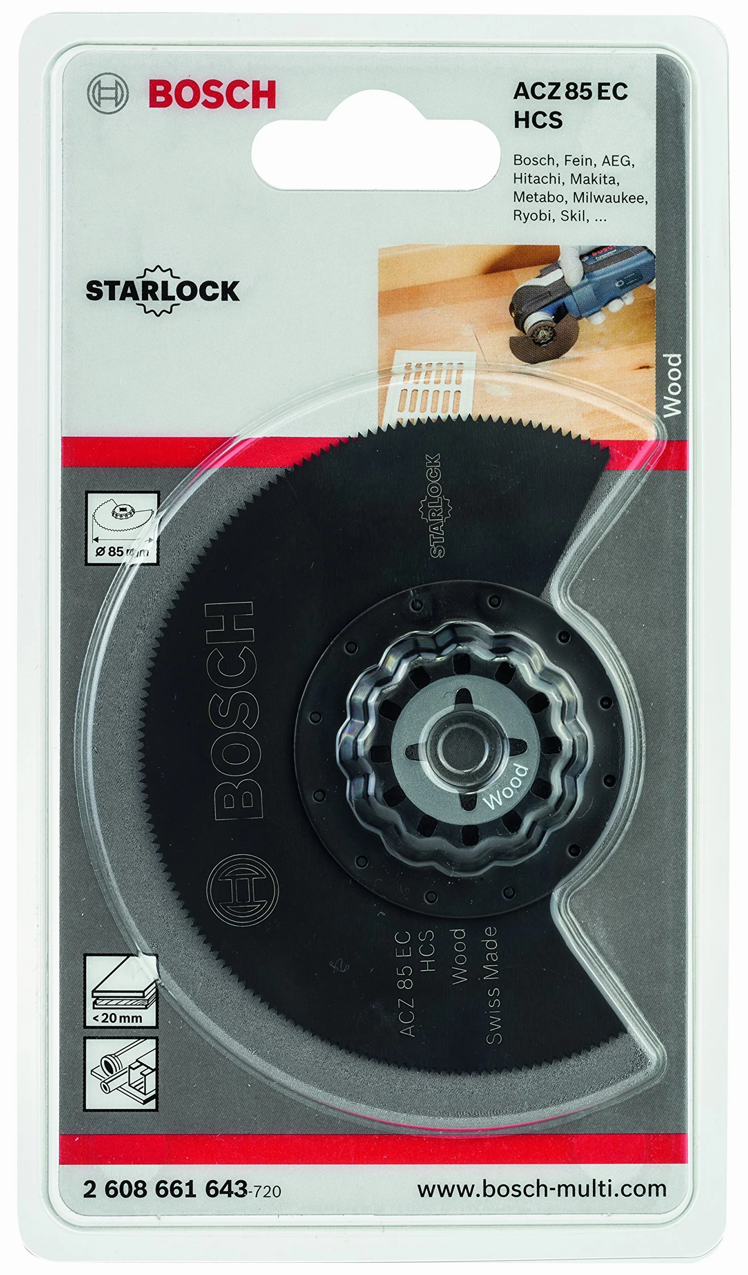 Bosch Professional Brzeszczot segmentowy HCS ACZ 85 EC (do drewna, 85 mm, akcesoria narzędzie wielofunkcyjne)