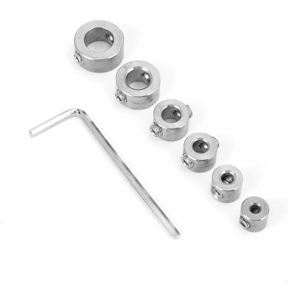 Pierścień Ograniczający Wiercenie 6 szt. Ogranicznik Głębokości Wiercenia, 3-10 Mm Ogranicznik Głębokości Wiercenia ze Stali Nierdzewnej Zestaw Kołnierzy Ogranicznik Głębokości
