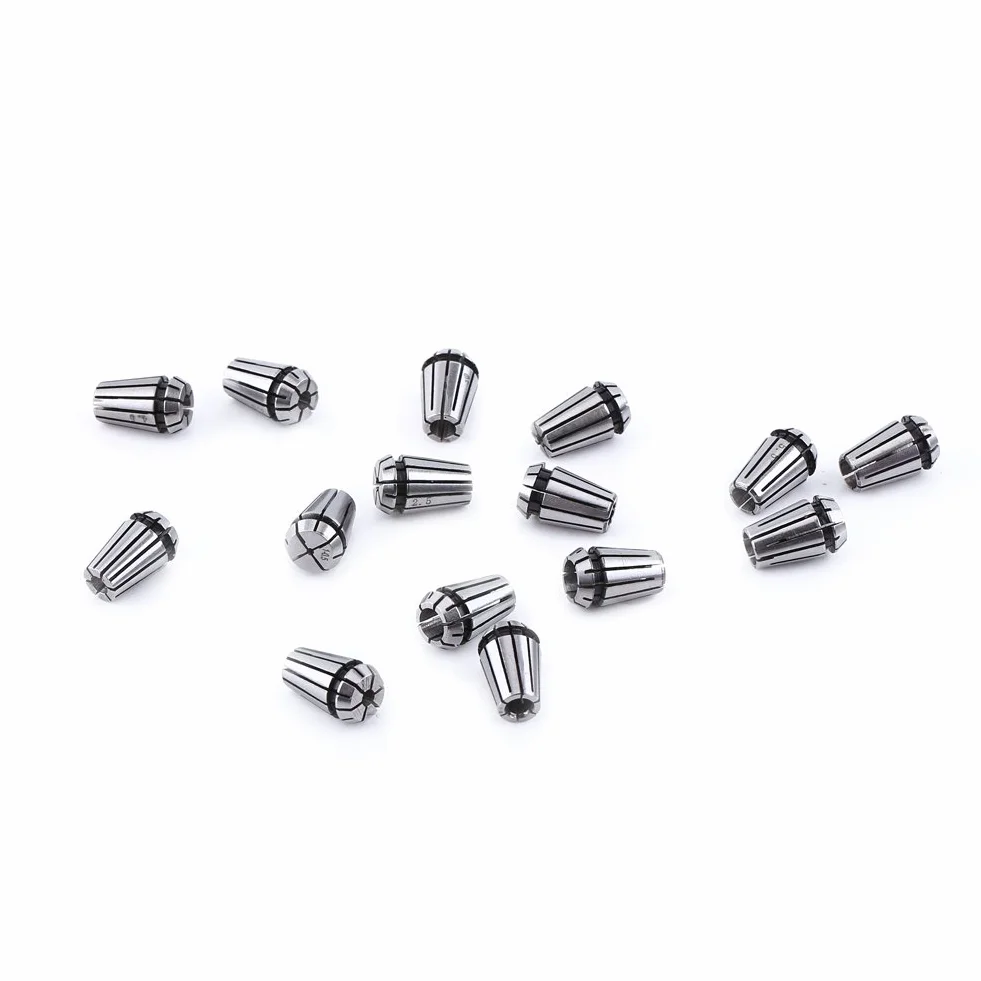 15 sztuk ER11 zestaw zacisków sprężynowych 1-7 mm 1/8" 1/4" do maszyn do grawerowania i frezowania