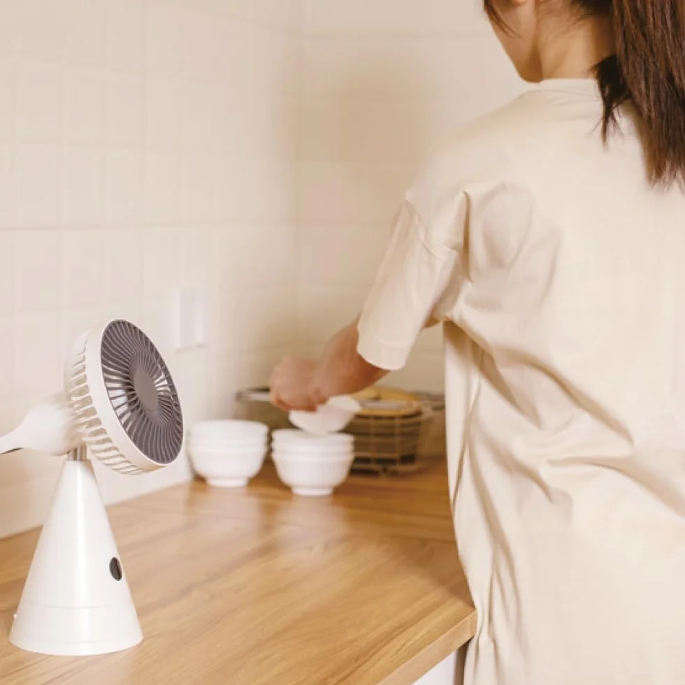 VITAMMY DREAM DESK FAN ŻÓŁTY Mini wentylator biurkowy USB, 4000 mAh