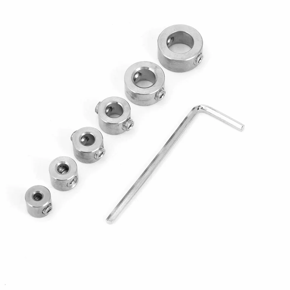Pierścień Ograniczający Wiercenie 6 szt. Ogranicznik Głębokości Wiercenia, 3-10 Mm Ogranicznik Głębokości Wiercenia ze Stali Nierdzewnej Zestaw Kołnierzy Ogranicznik Głębokości
