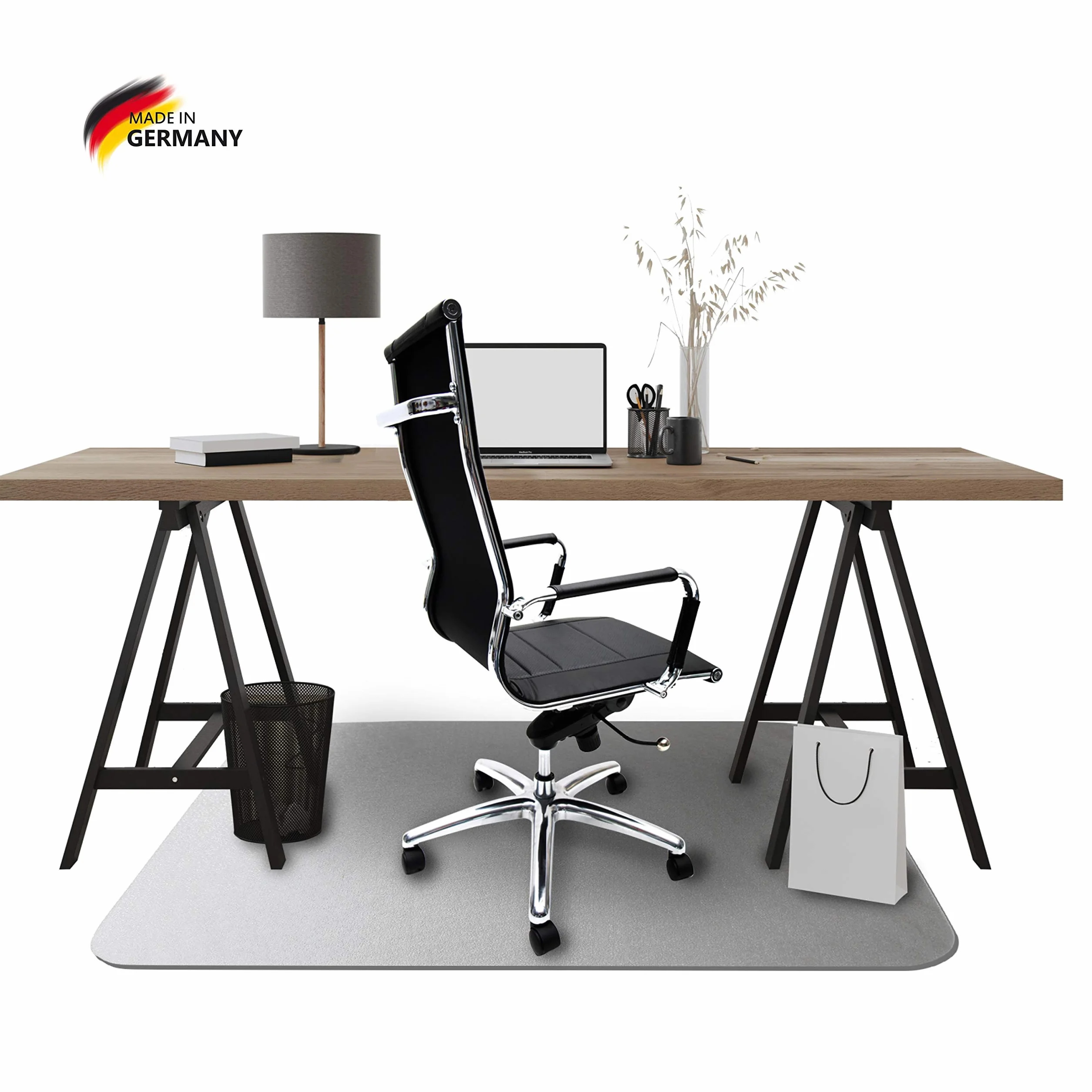 KAISER PLASTIC Przezroczysta mata podłogowa, wykonana z Clear Style R.PET, certyfikat TÜV, idealna do podłóg twardych, 115 x 135 cm