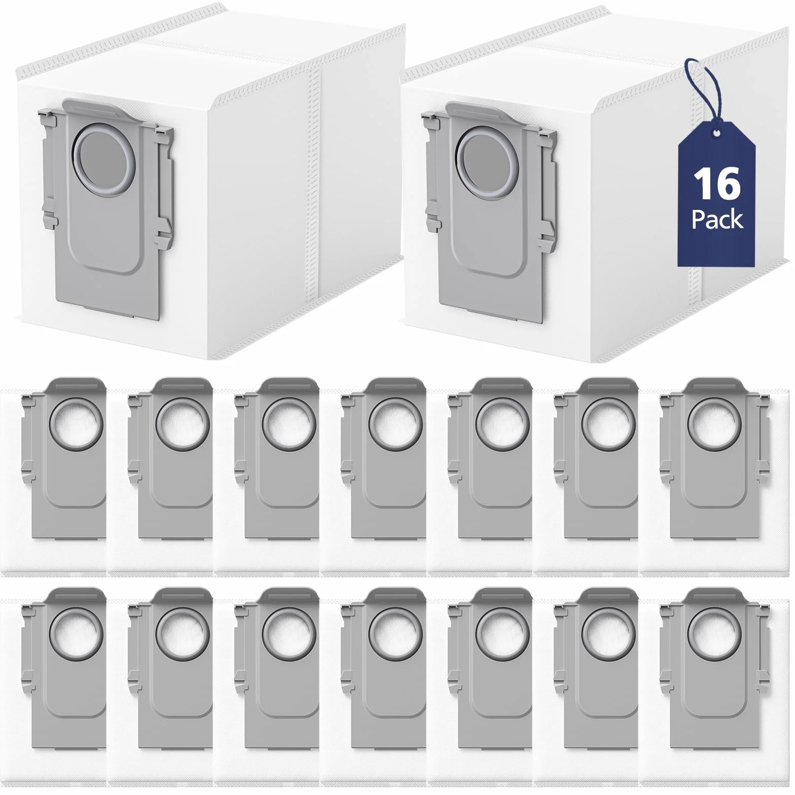 Q Revo worki na kurz, 16 sztuk, kompatybilne z Roborock Q Revo/QRevo Curv/Curv S5V/Curv s5x/QV 35A/QV 35S/Q Revo Pro/S8 MaxV Ultra,