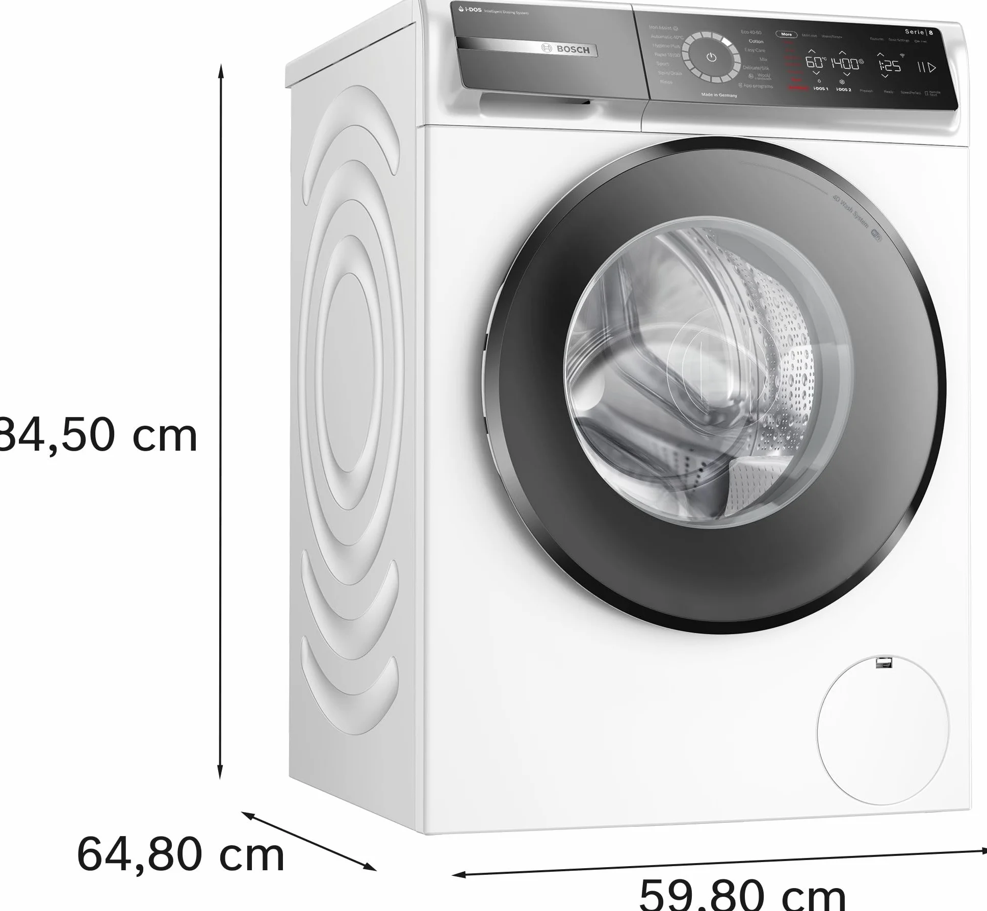 Bosch Seria 8 pralka inteligentna 9 kg 1400 obr./min Active Water Plus Iron Assist Mini Load