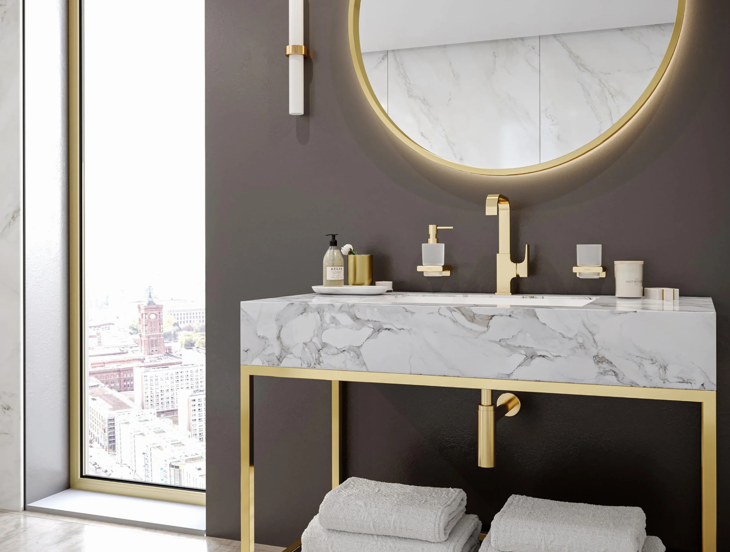 hansgrohe AddStoris Uchwyt na rolkę zapasową złoty optyczny polerowany, 41756990