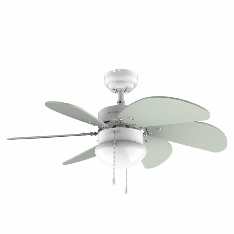 Cecotec Wentylator sufitowy EnergySIlence Aero 3600 Vision Mint 50 W 36” z lampą, 3 prędkości, 6 odwracalnych łopatek, tryb zima-lato i łatwa obsługa.