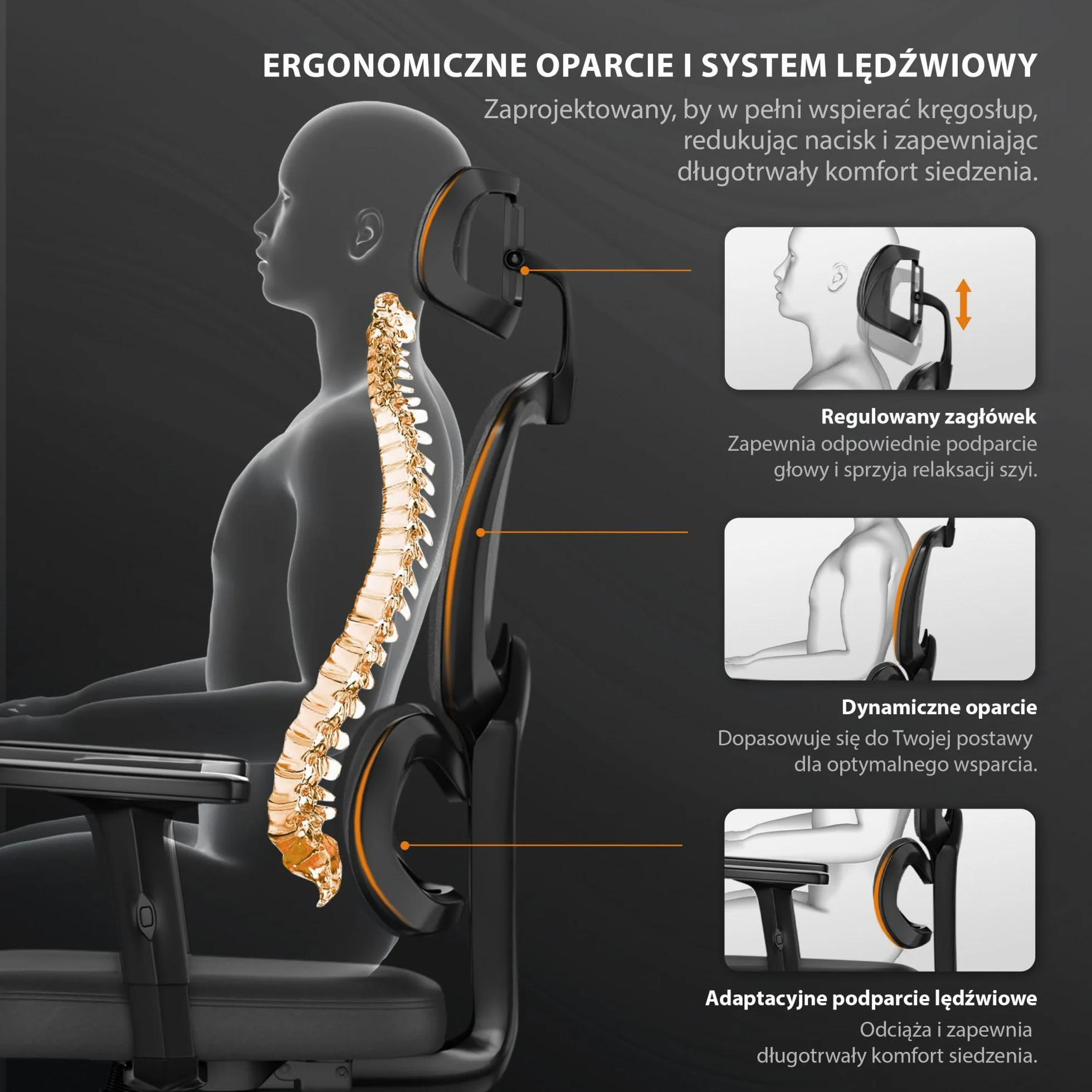 SENSE7 VENO Fotel Biurowy Ergonomiczny – Oddychająca Siatka, Regulowany Zagłówek i Podłokietniki, Ciche Kauczukowe Kółka, Stylowy Design, Komfort i Stabilność dla Pracy i Relaksu