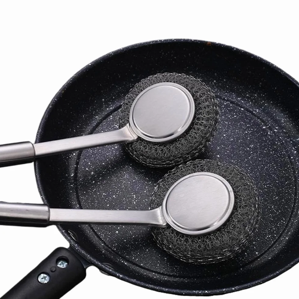 Wydajna szczotka do grillowania – z bardzo długim włosiem ze stali nierdzewnej, szpachelką i uchwytami termoizolacyjnymi – idealna do grilla gazowego, grilla na węgiel drzewny, grilla kulowego