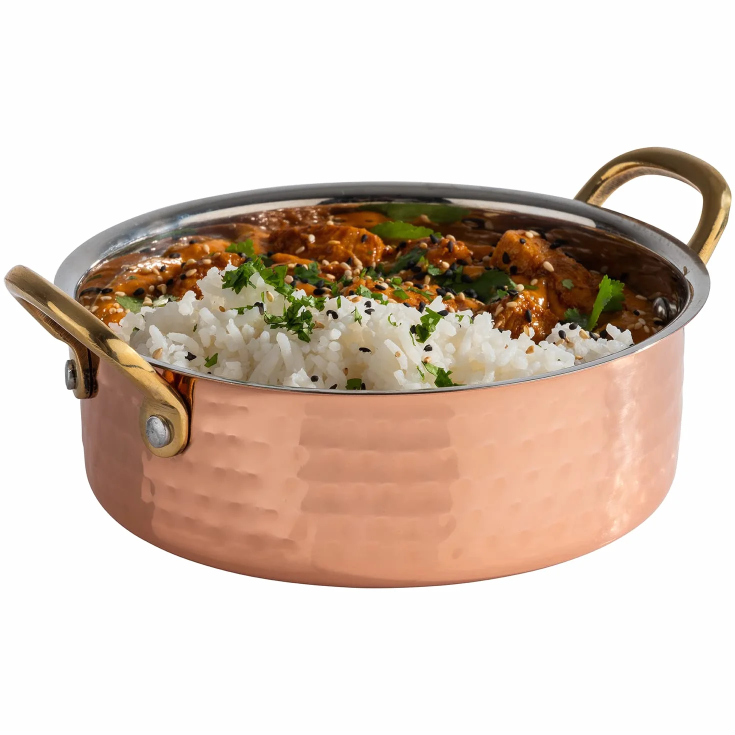 Garnek do serwowania Mumbai stal nierdzewna wygląd miedzi Ø 16 cm 0,7 l APS 40734