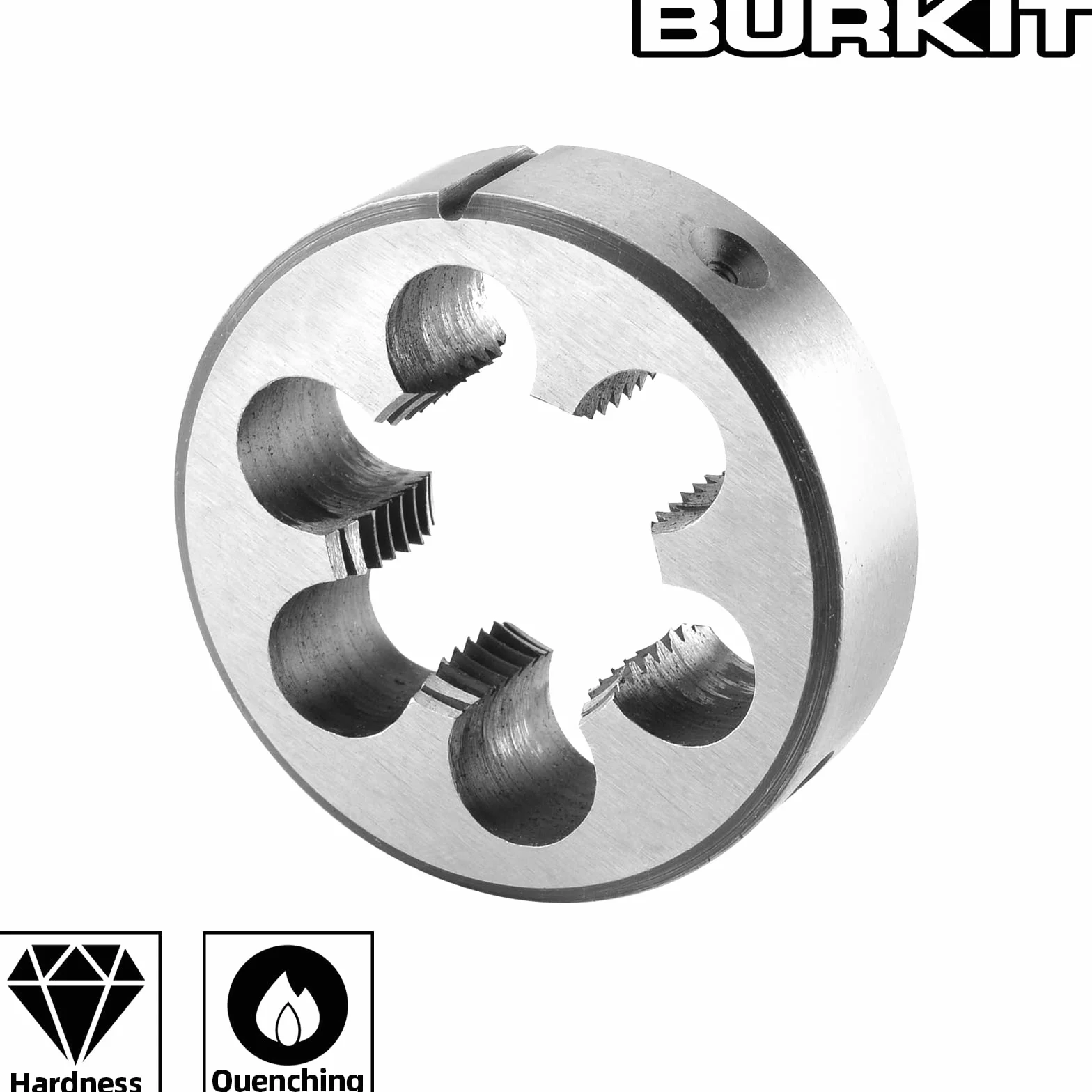 Burkit Metric M19 x 1,25 okrągła matryca do gwintowania, M19 x 1,25 matryca gwintu maszynowego praworęczny