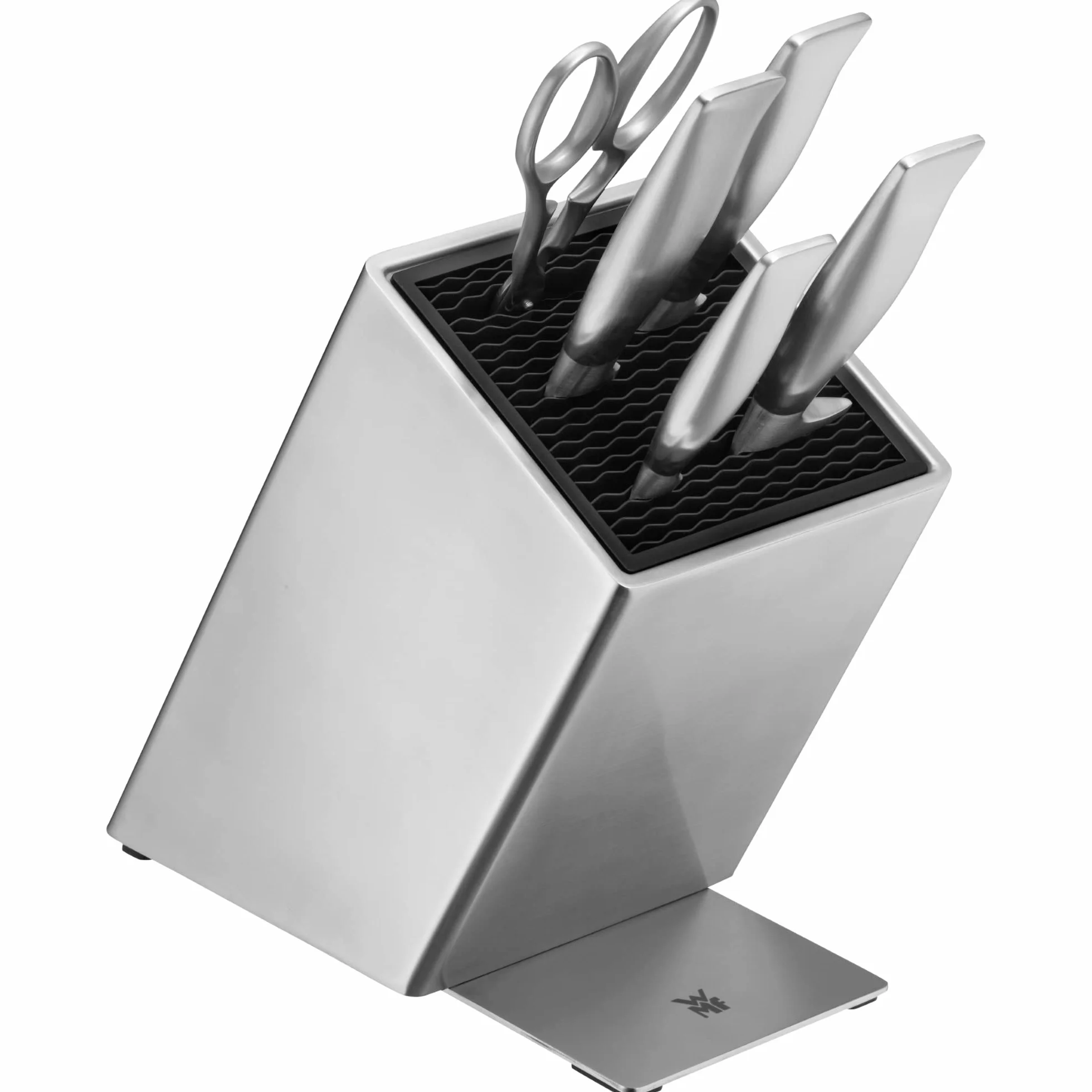 WMF Grand Gourmet Blok noży z nożami, 6-częściowy, Made in Germany, 4 kute, nożyczki, blok ze stali nierdzewnej, Performance Cut