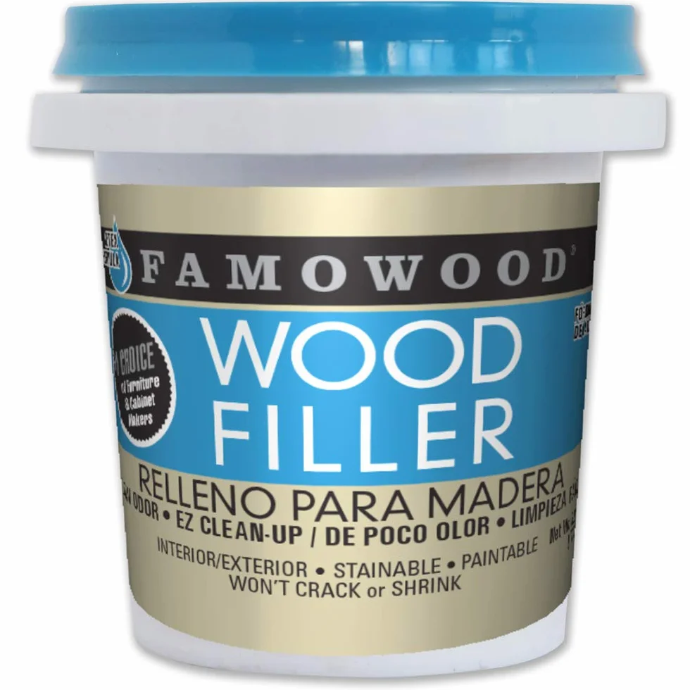 FamoWood 40042144 wypełniacz do drewna lateksowego - 1/4 litra, biały, 1 sztuka