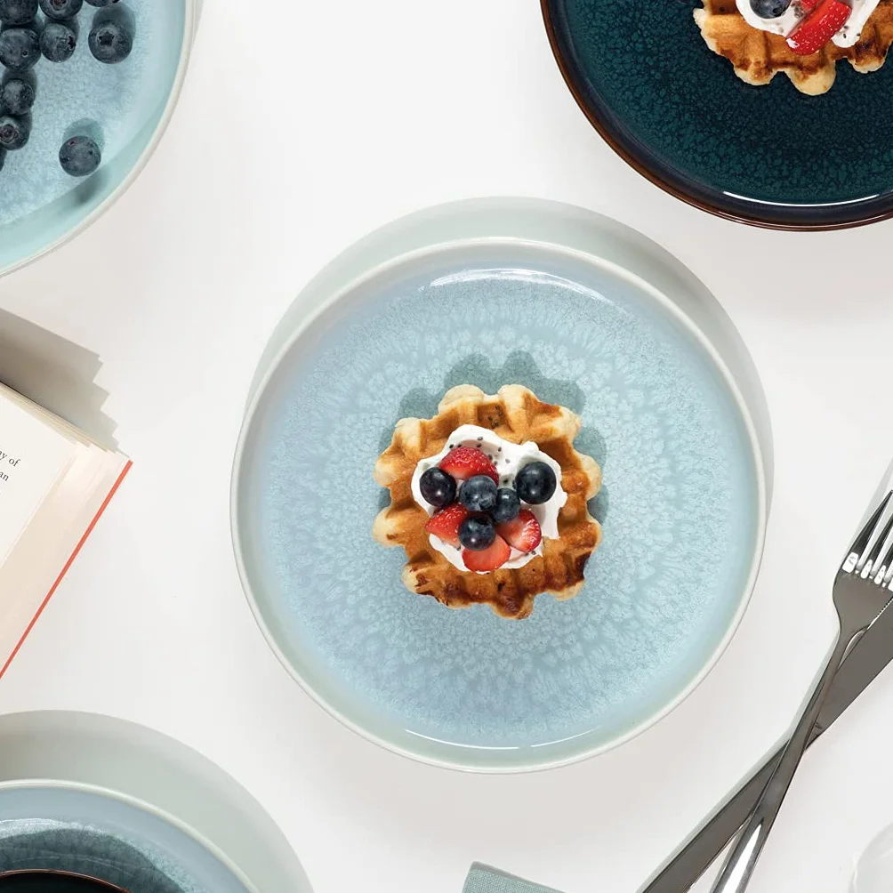 like Villeroy & Boch Group - Crafted Blueberry, talerz śniadaniowy, 21 cm, porcelana premium, turkusowy, 21 x 21 x 2 cm