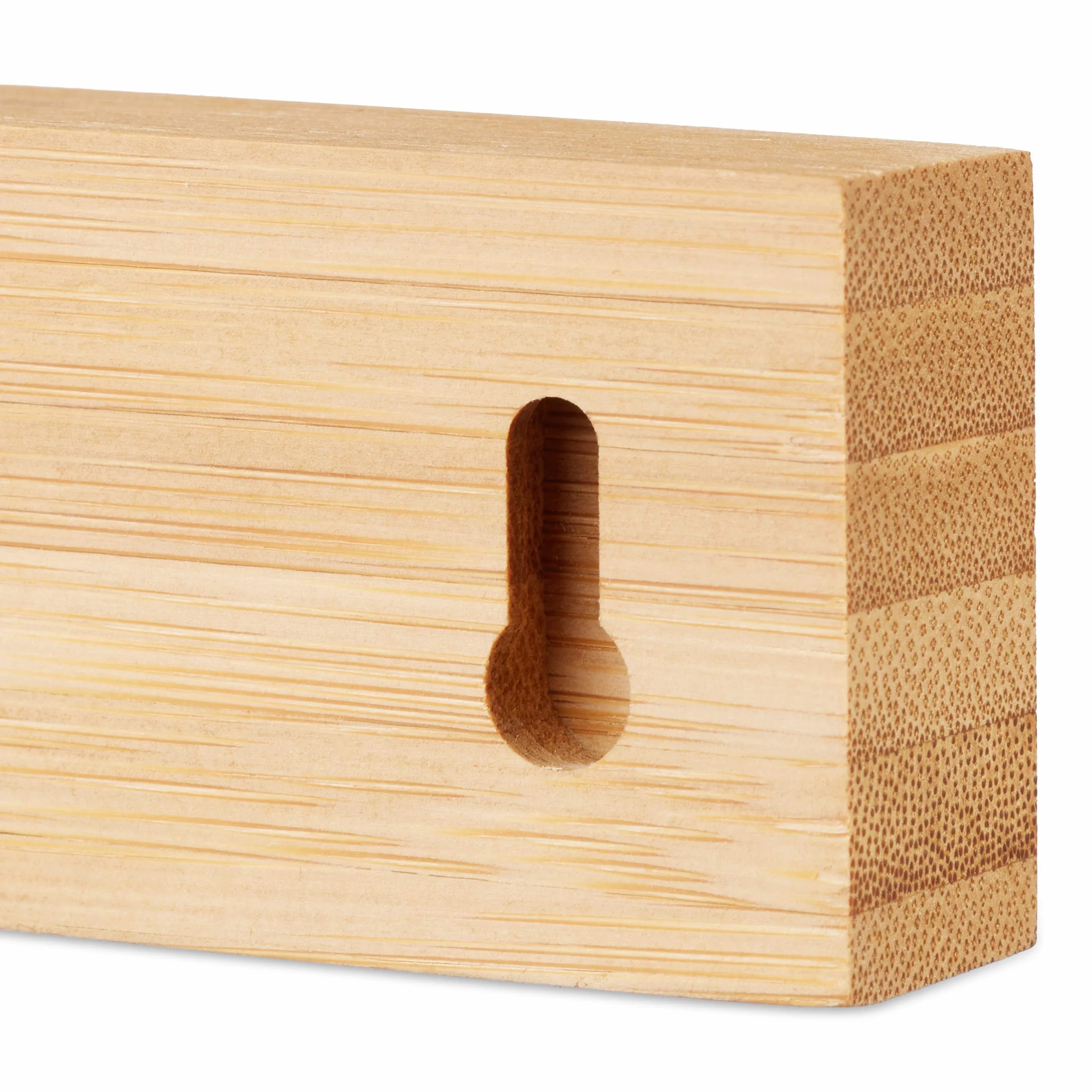 Relaxdays Bambusowy pasek magnetyczny 30 cm 4 magnesy naturalne ziarno nóż do sztućców i noży naturalny