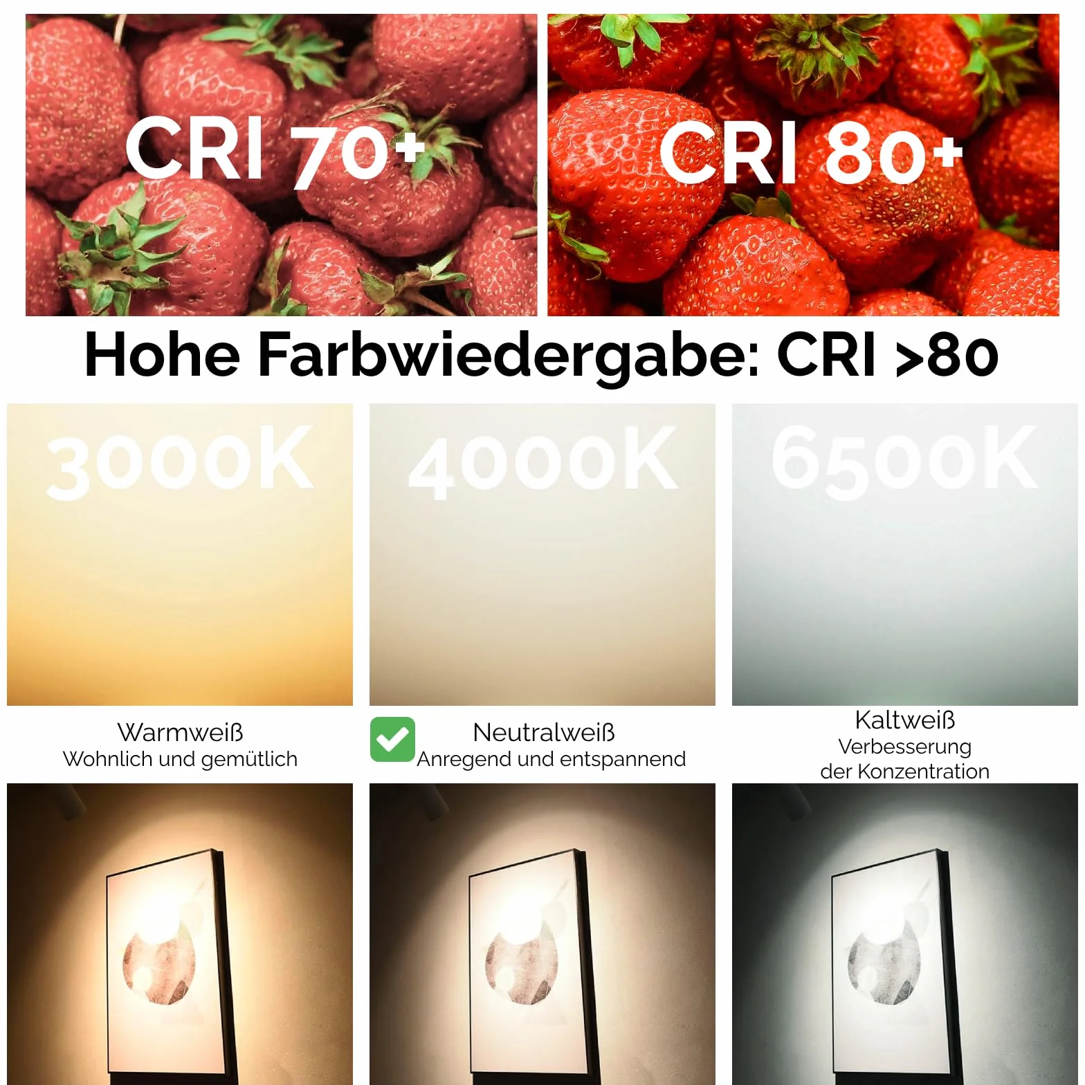10x Żarówka LED GU5.3 Reflektor MR16 6W = 50W 580lm 4000K Neutralna 120° LUMILED